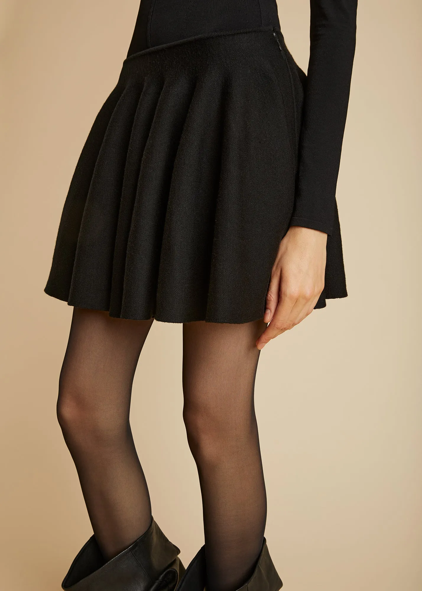The Ulli Skirt in Black sold by KHAITE product image thumbnail 4