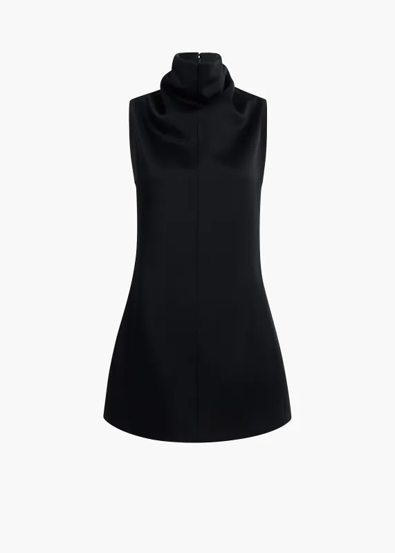 Daria Dress in Black Satin sold by KHAITE
