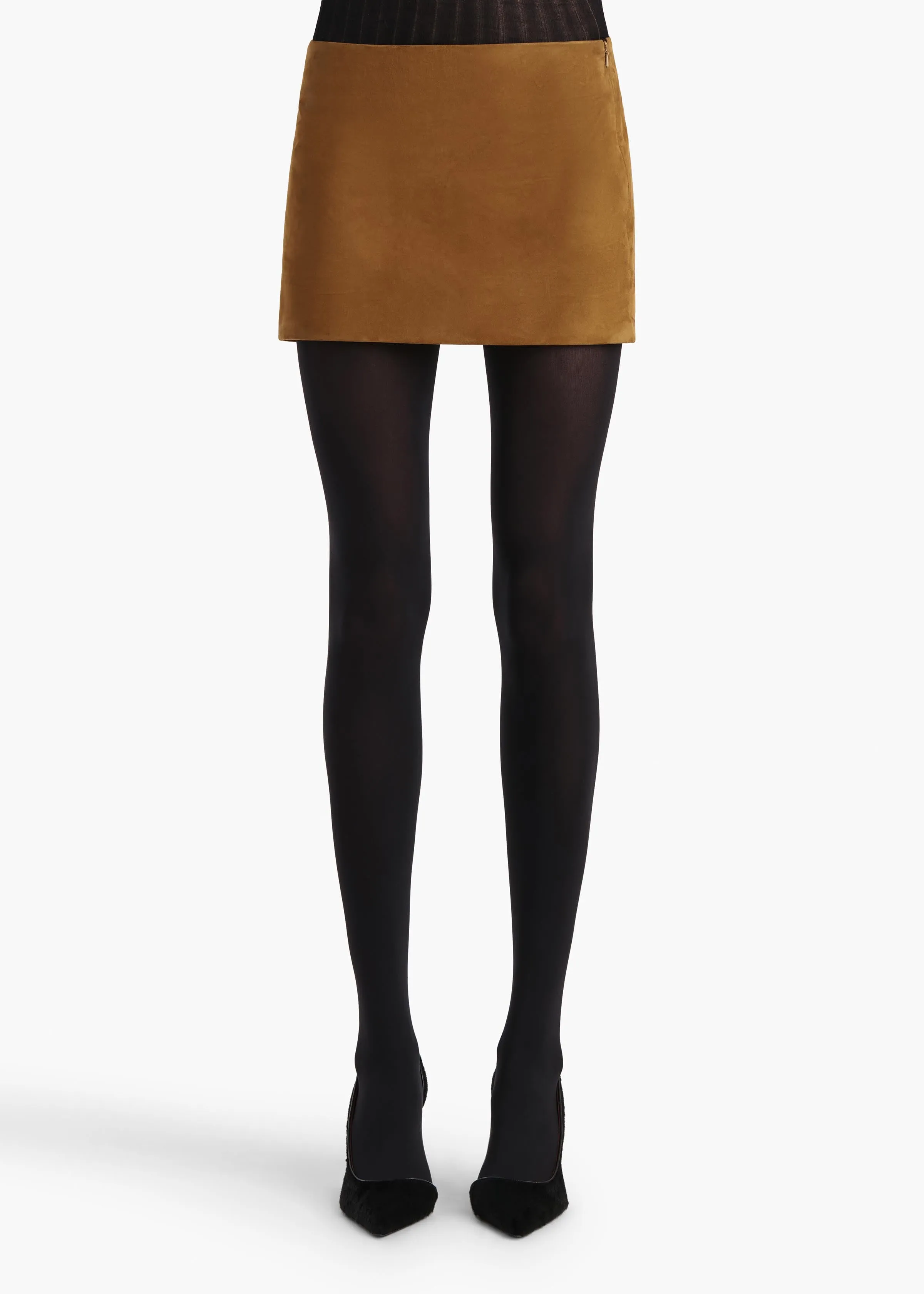 Jett Skirt in Toffee Suede sold by KHAITE product image thumbnail 3