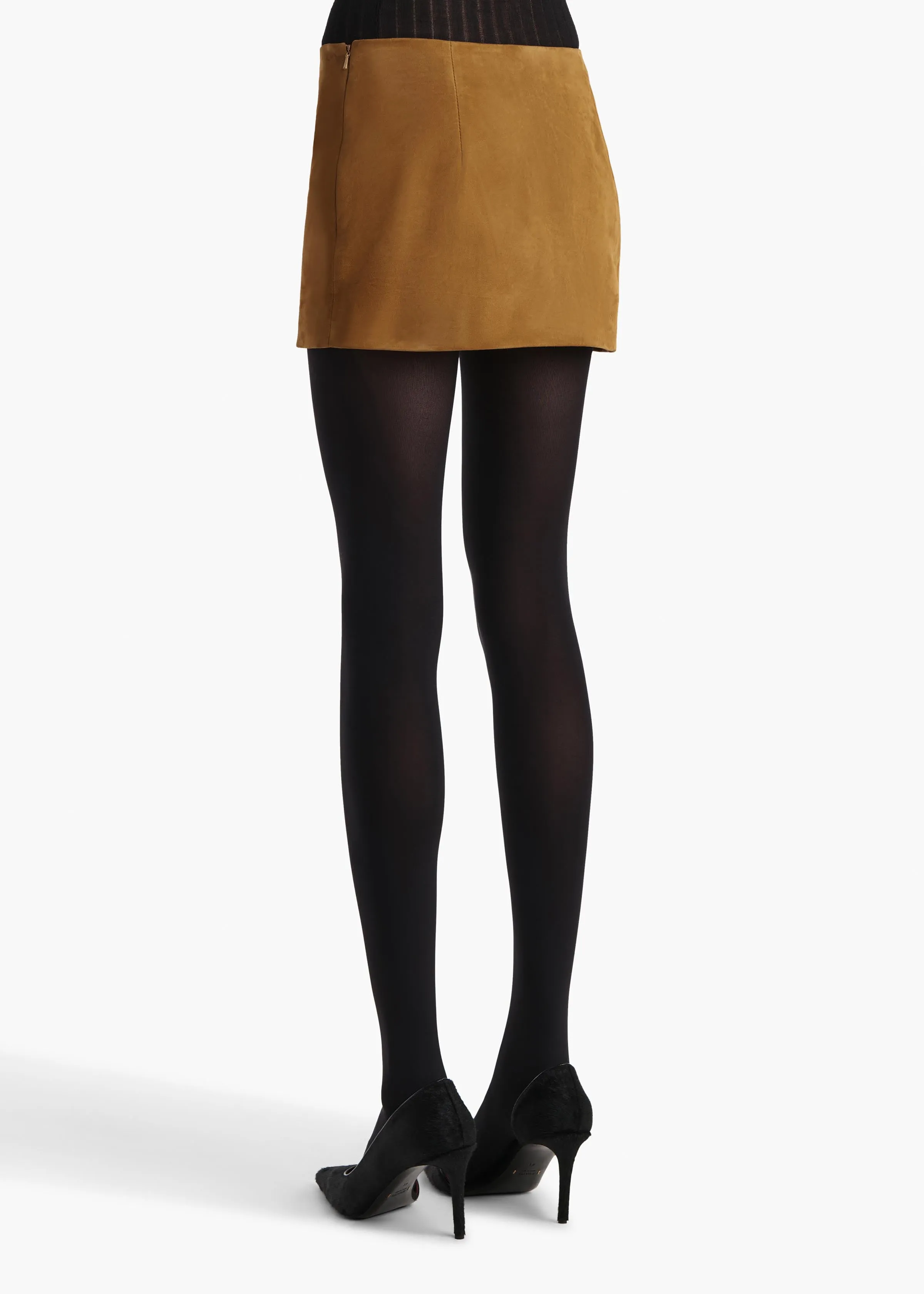 Jett Skirt in Toffee Suede sold by KHAITE product image thumbnail 4