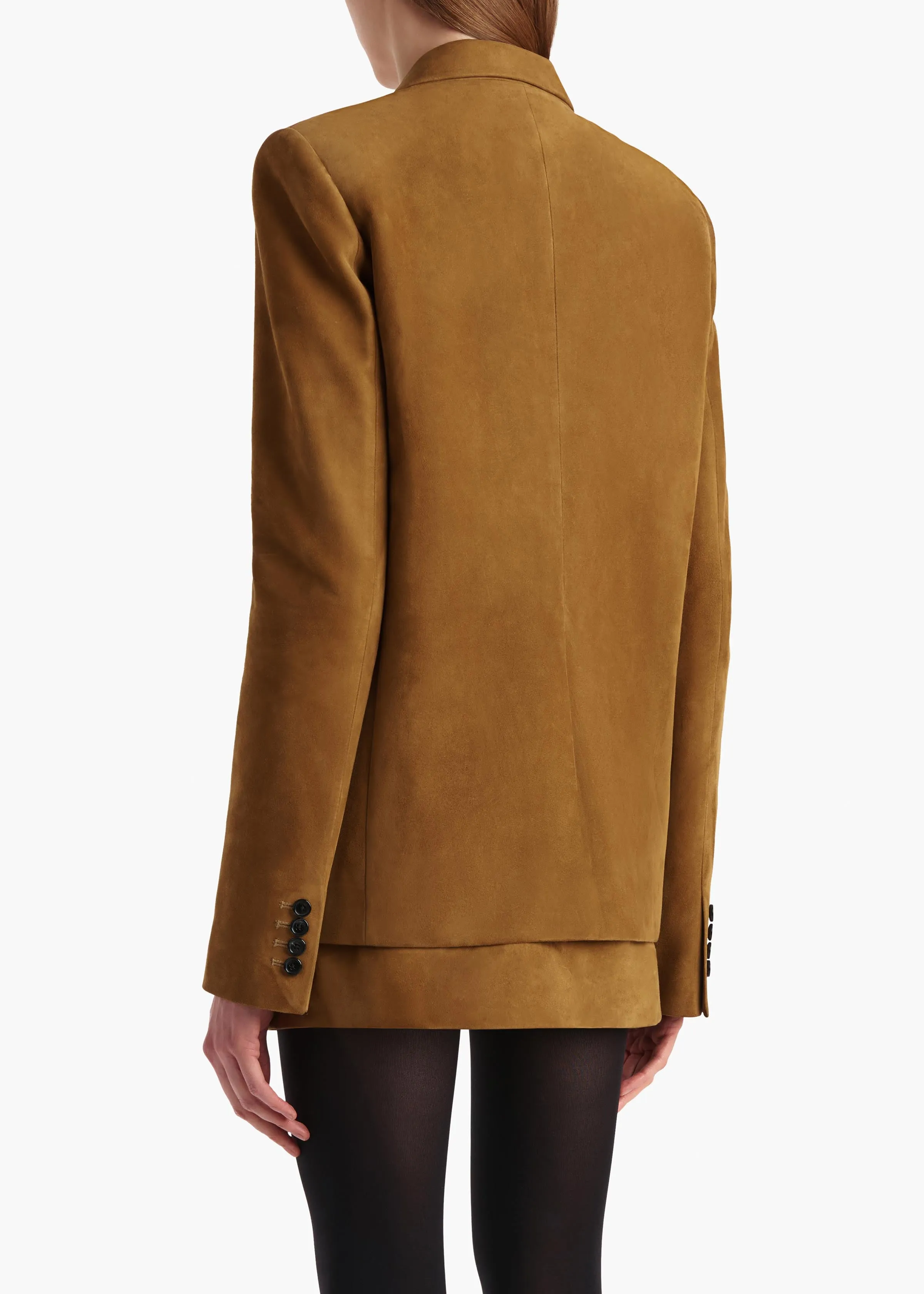 Saraphina Jacket in Toffee Suede sold by KHAITE product image thumbnail 4