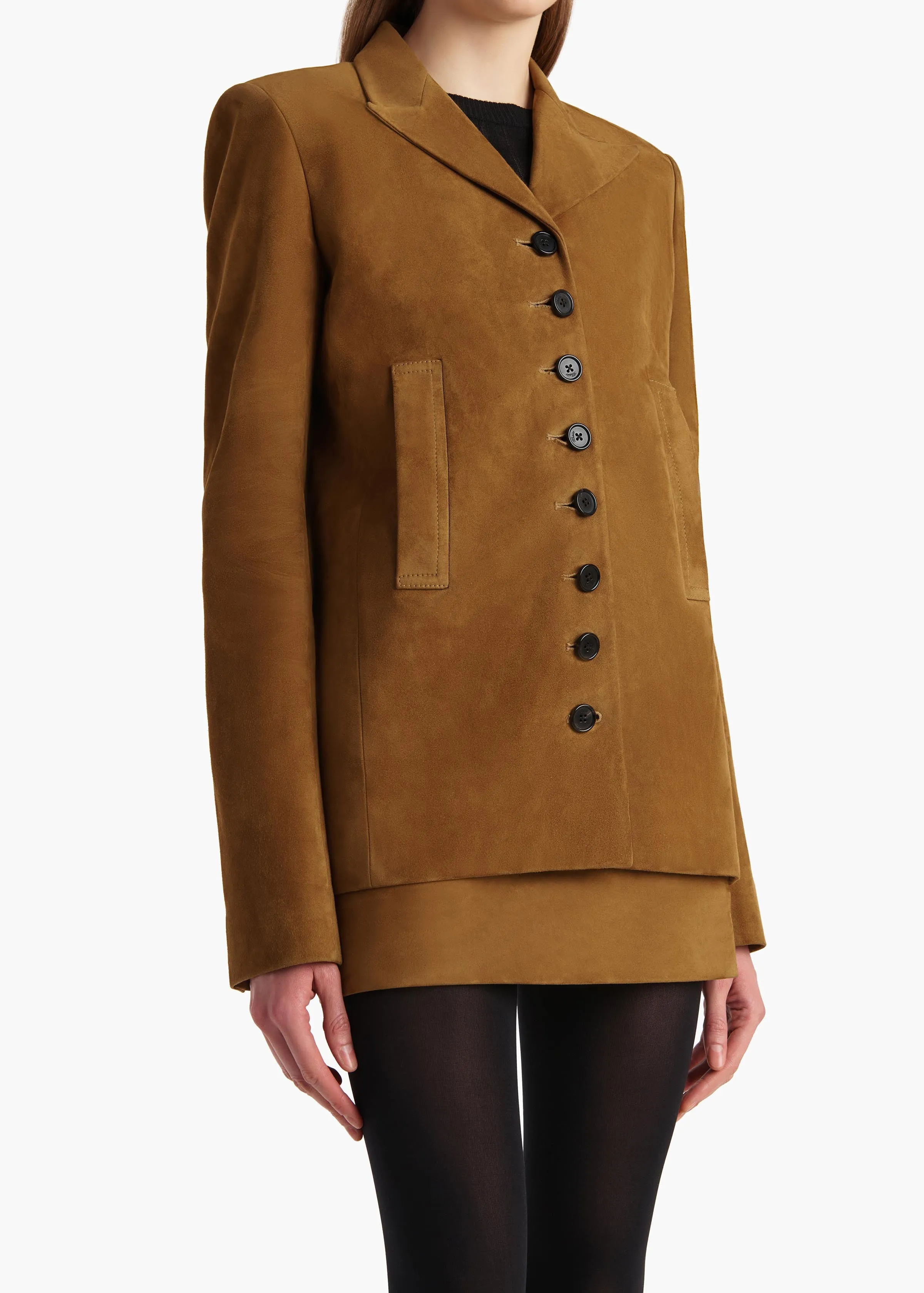Saraphina Jacket in Toffee Suede sold by KHAITE product image thumbnail 5