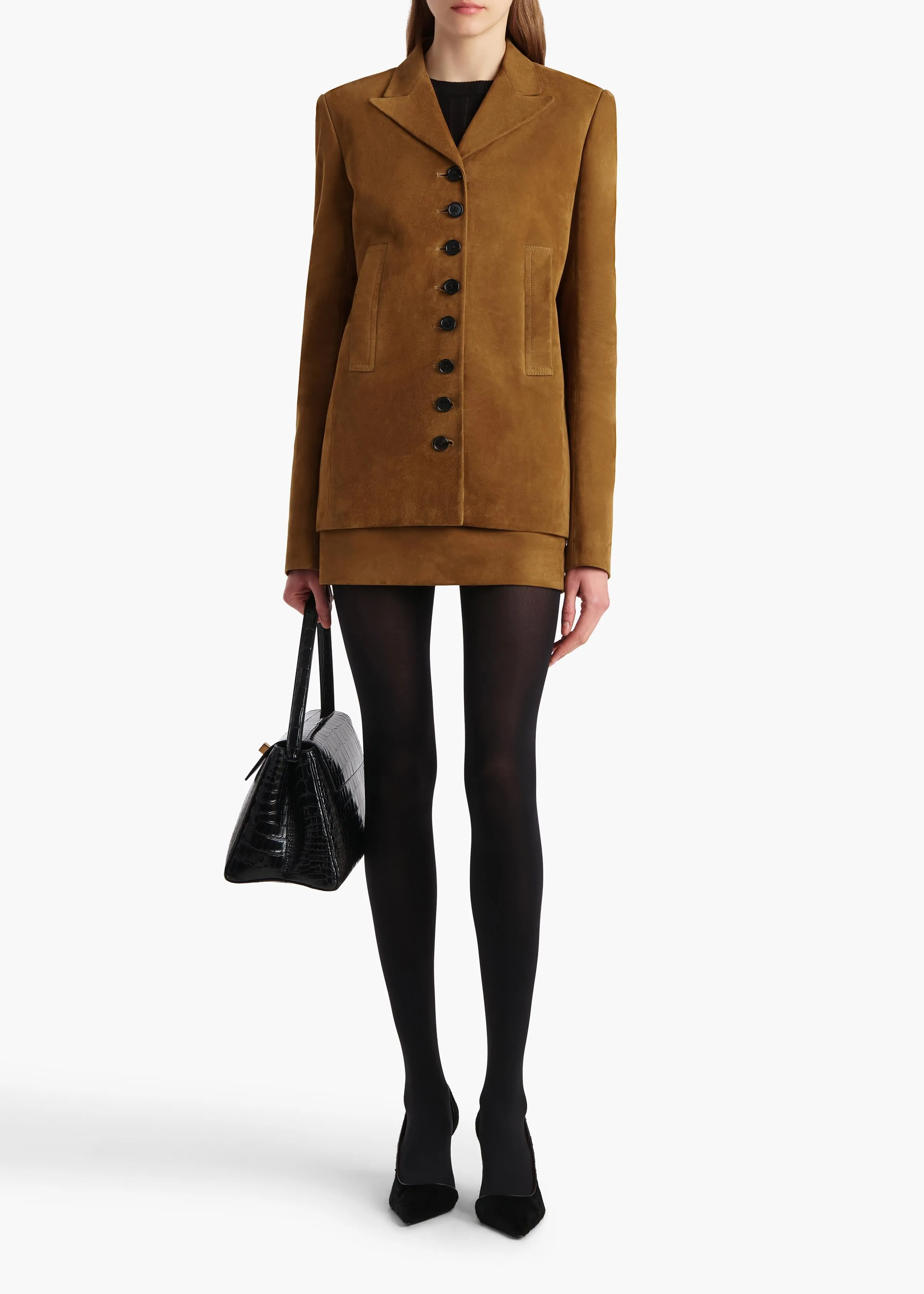 Saraphina Jacket in Toffee Suede sold by KHAITE product image thumbnail 2