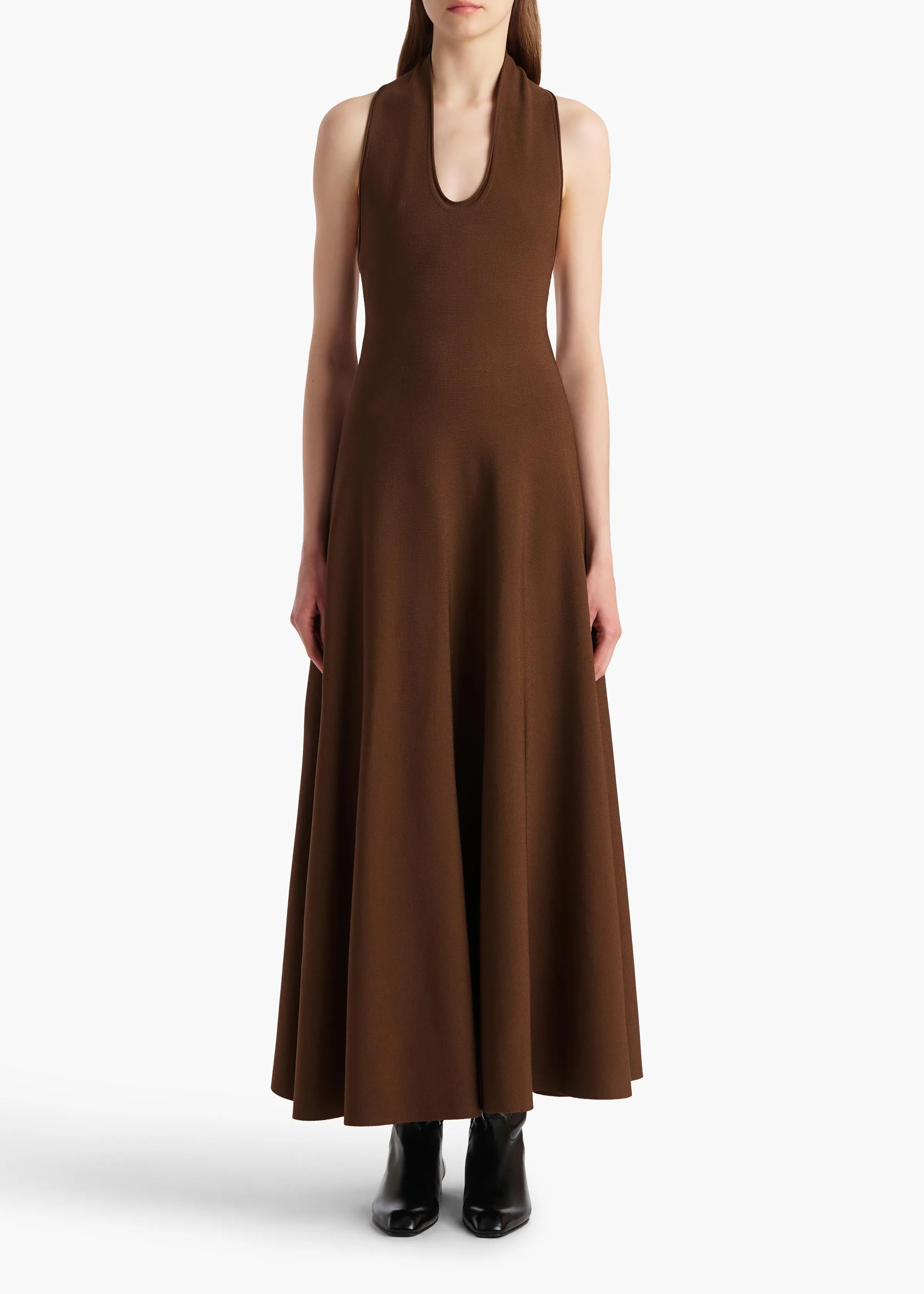 Melina Dress in Bark sold by KHAITE product image thumbnail 3