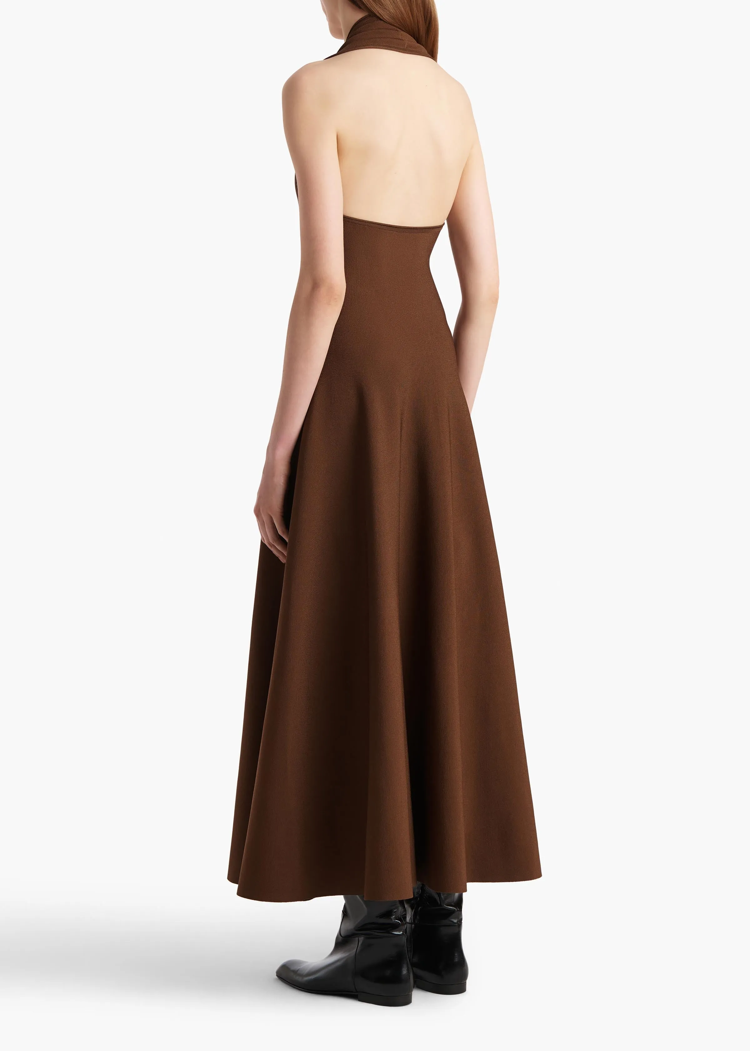 Melina Dress in Bark sold by KHAITE product image thumbnail 4
