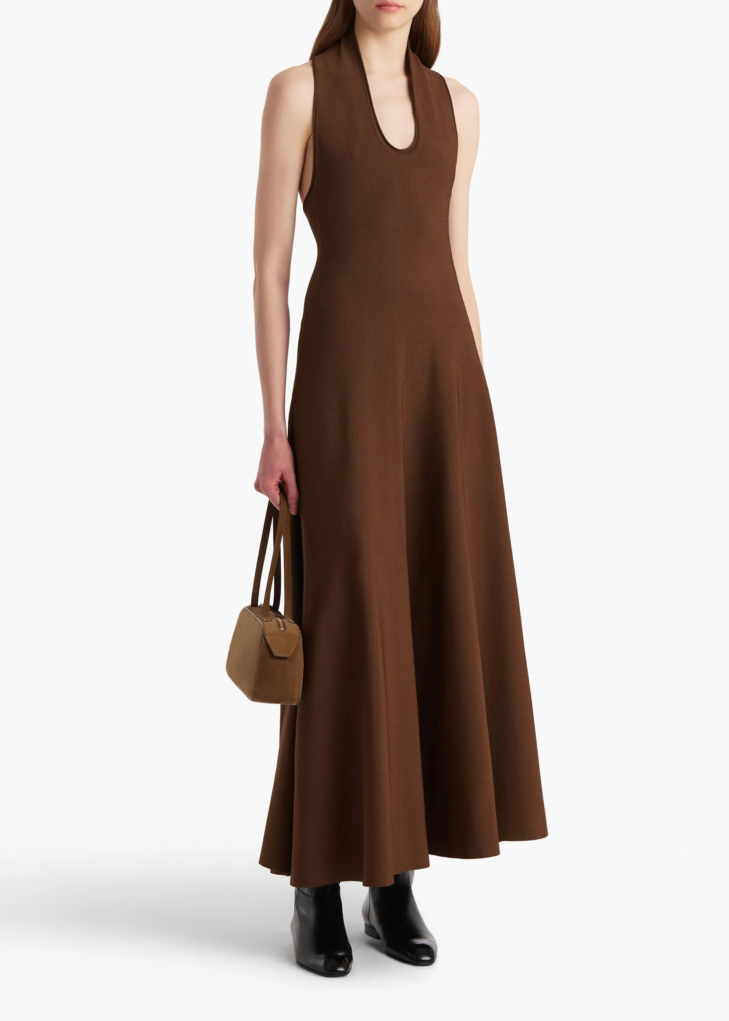 Melina Dress in Bark sold by KHAITE product image thumbnail 2