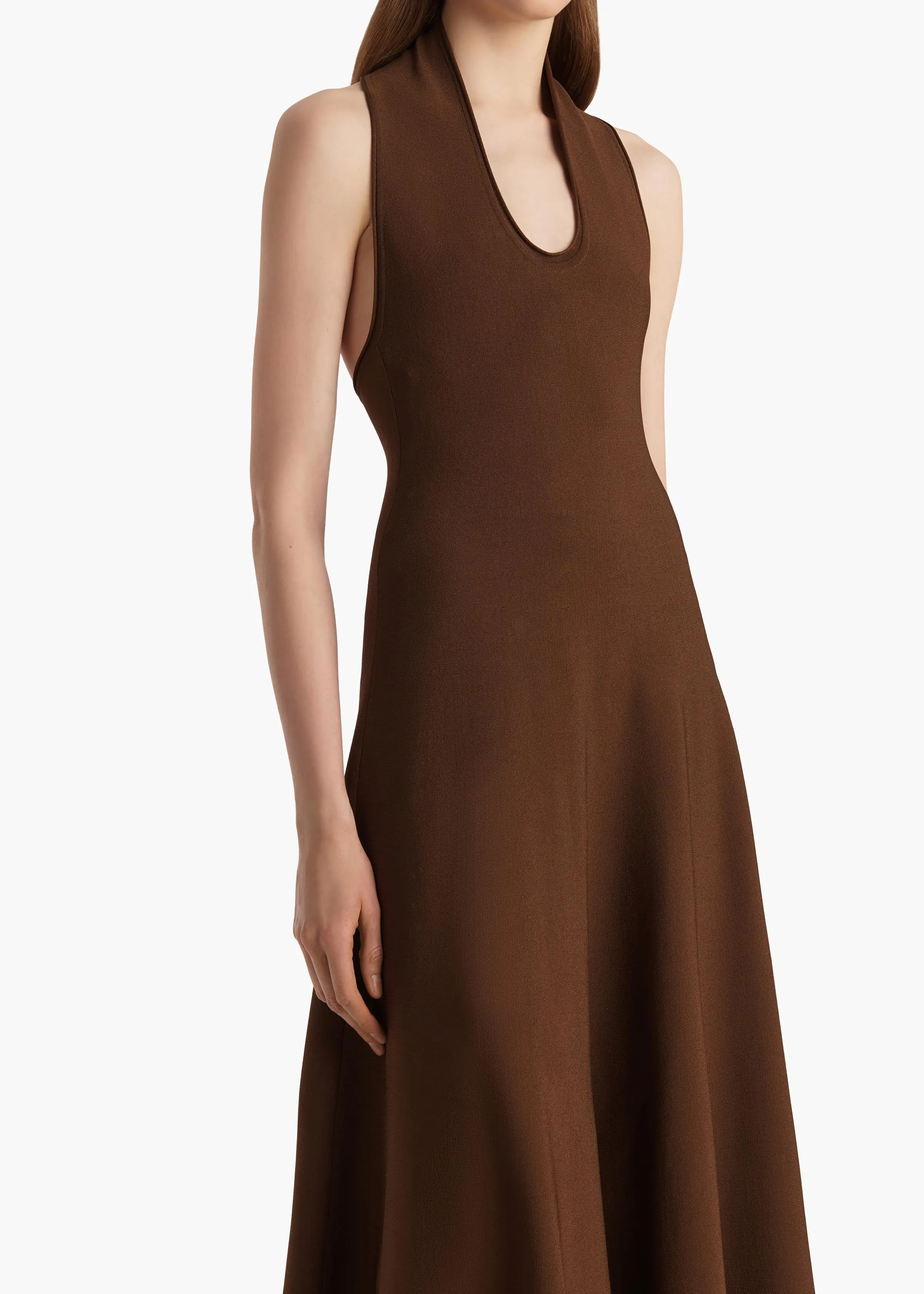 Melina Dress in Bark sold by KHAITE product image thumbnail 5
