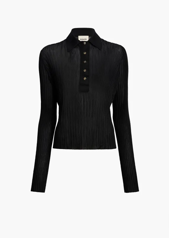 Vin Top in Black made by KHAITE