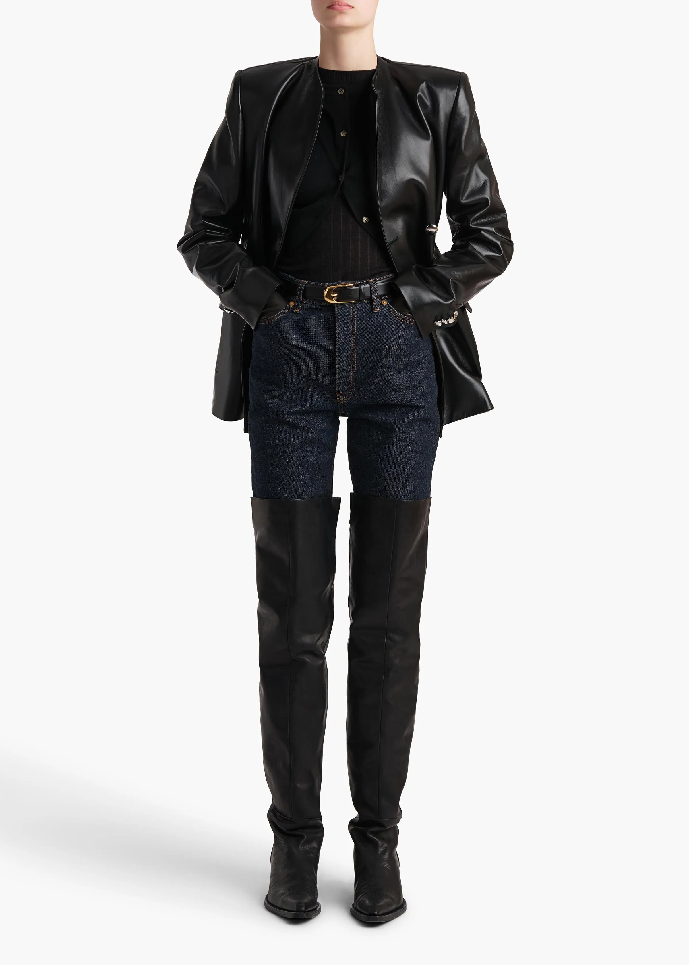 Vin Top in Black sold by KHAITE product image thumbnail 3