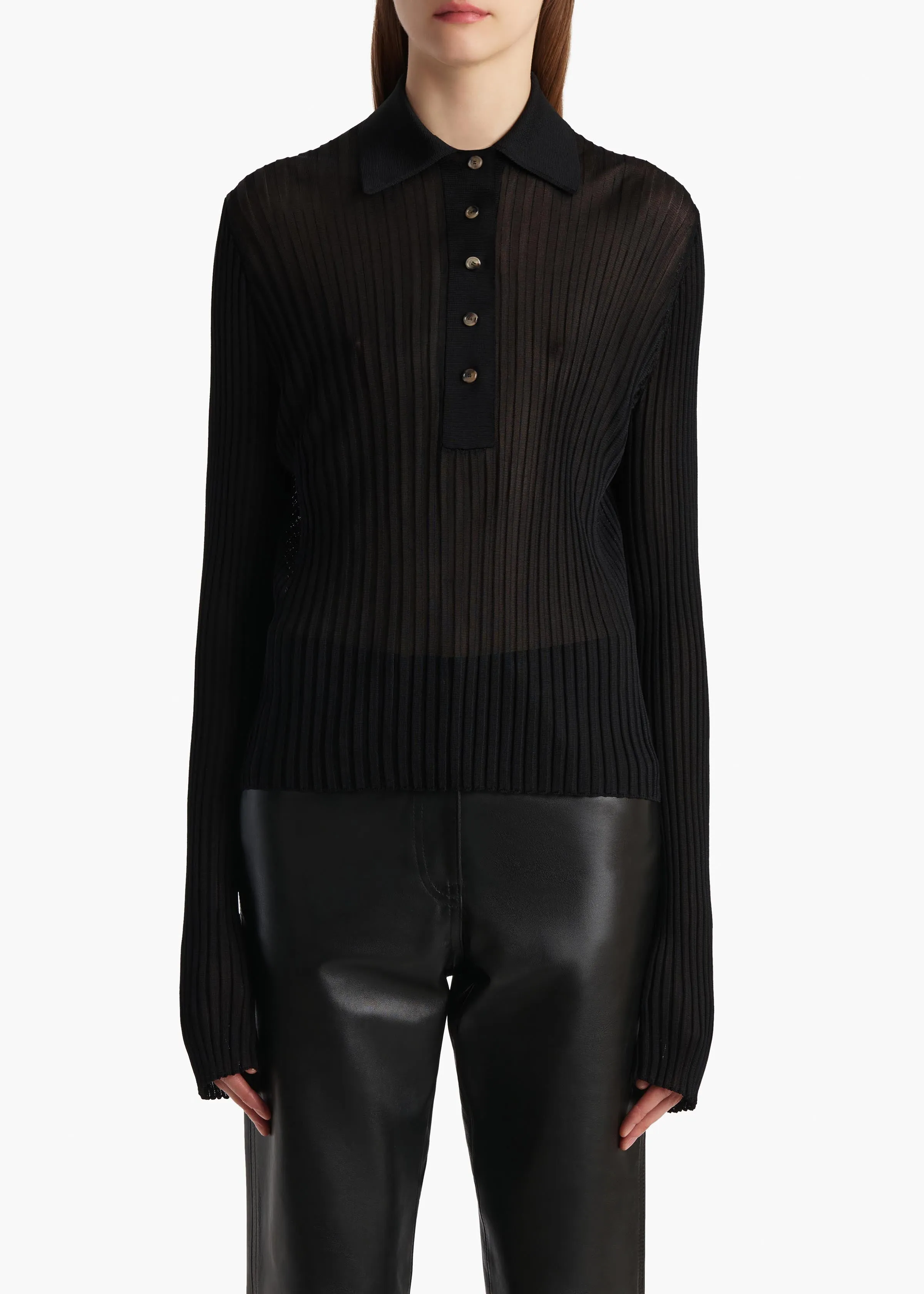 Vin Top in Black sold by KHAITE product image thumbnail 2