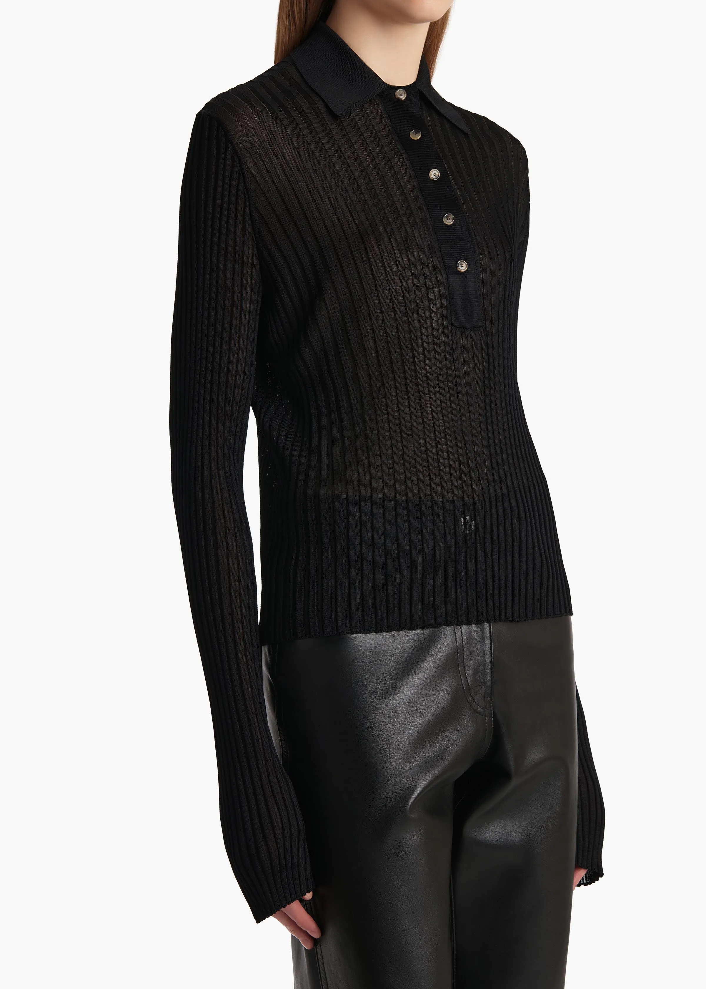Vin Top in Black sold by KHAITE product image thumbnail 5