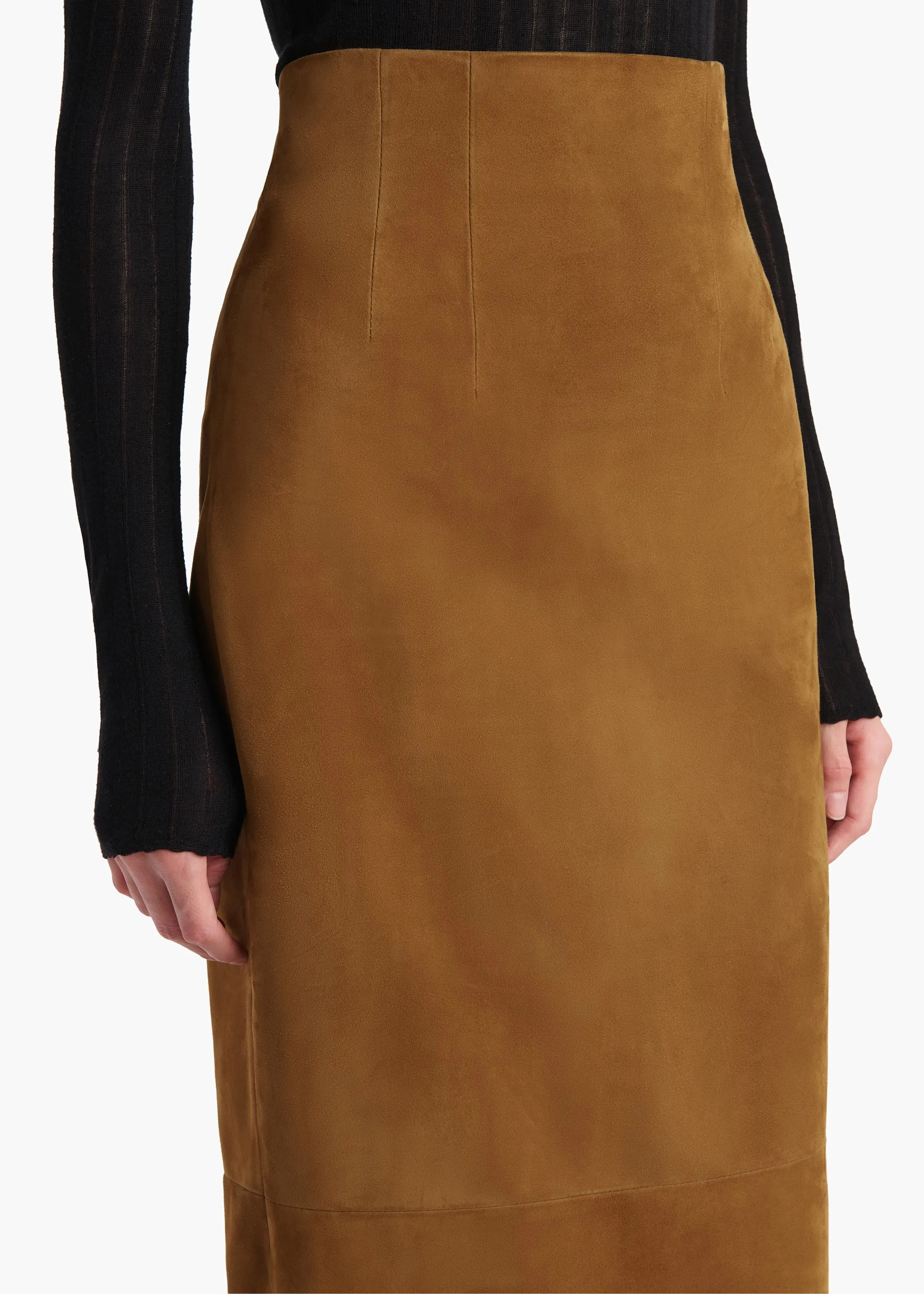 Loxley Skirt in Toffee Suede sold by KHAITE product image thumbnail 5