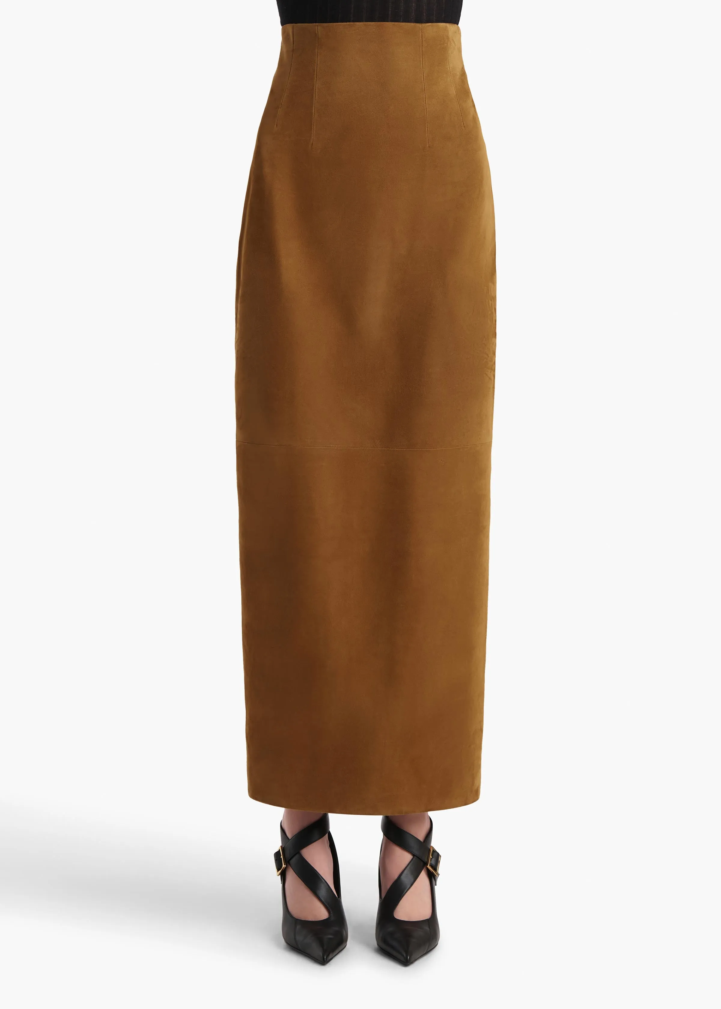 Loxley Skirt in Toffee Suede sold by KHAITE product image thumbnail 3