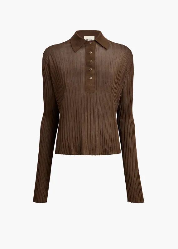 Vin Top in Bark sold by KHAITE