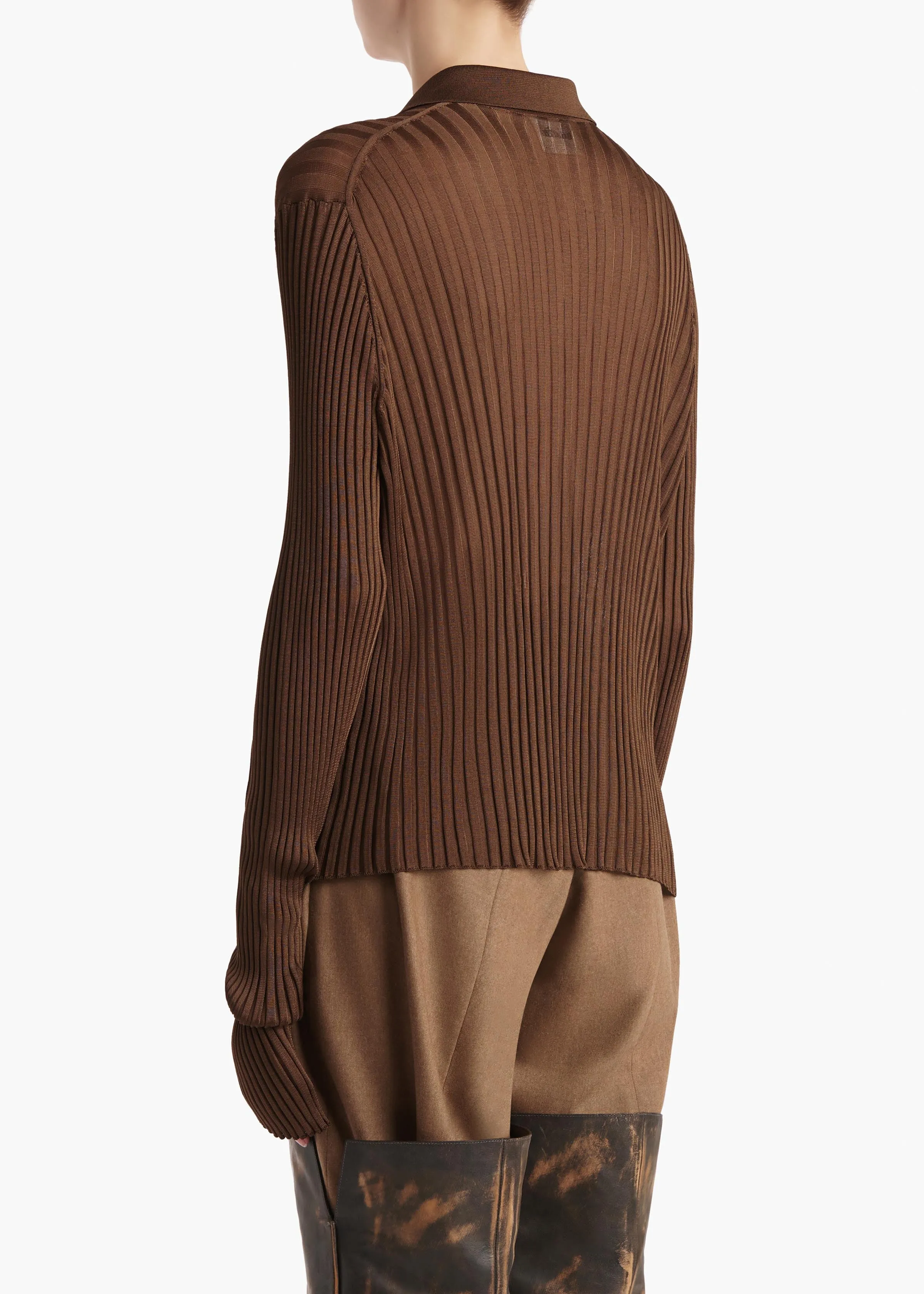 Vin Top in Bark sold by KHAITE product image thumbnail 4