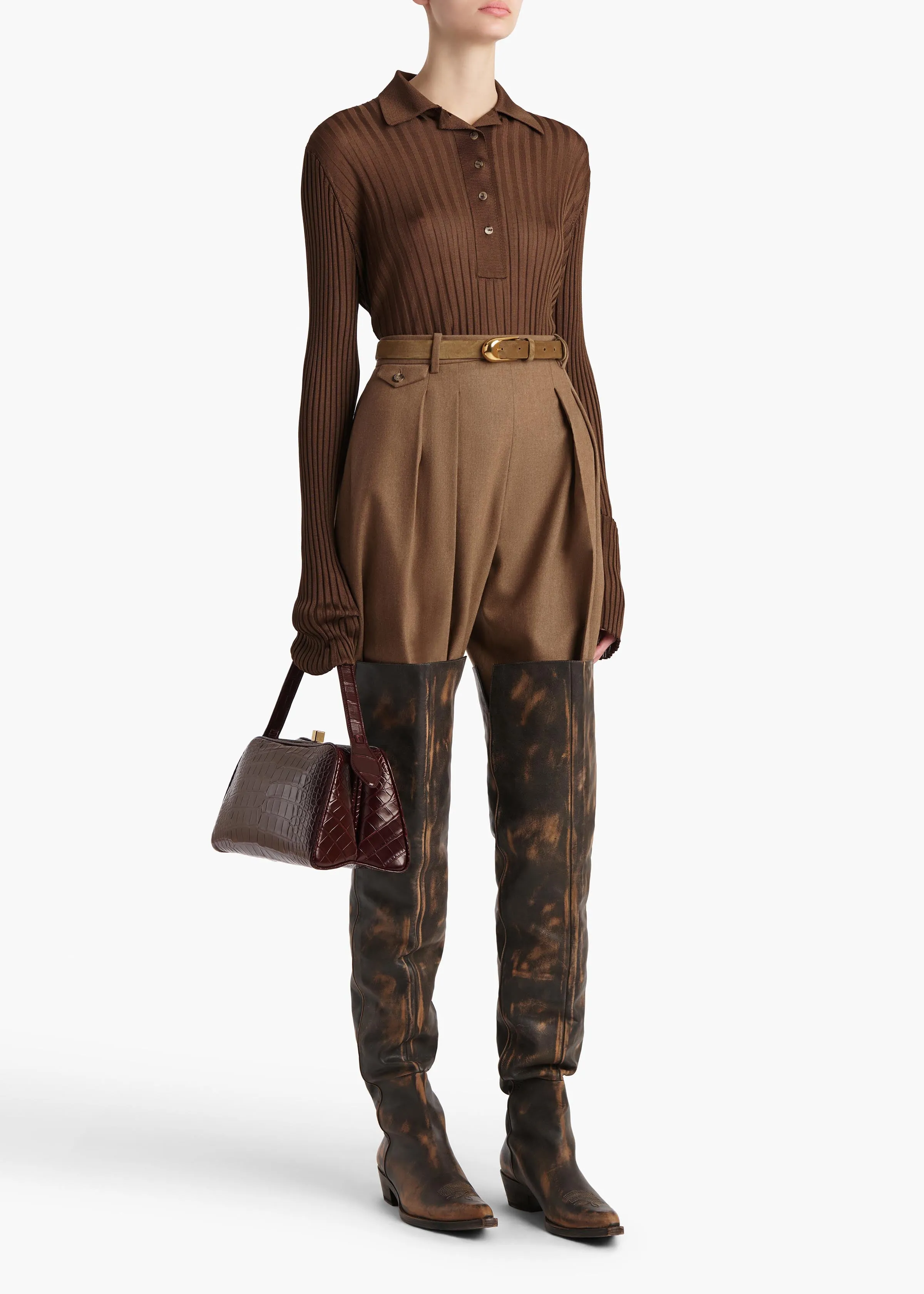 Vin Top in Bark sold by KHAITE product image thumbnail 2