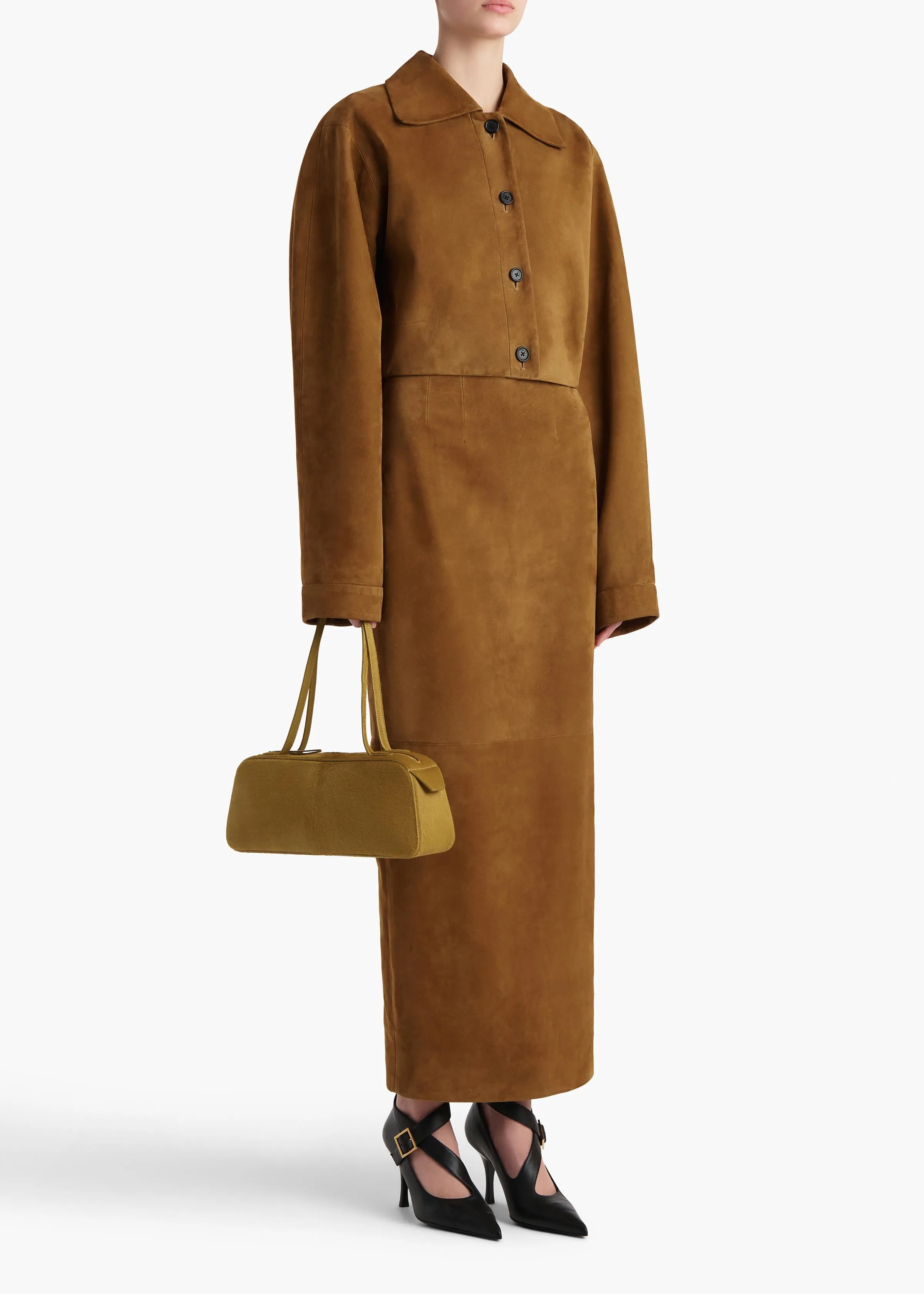 Sue Jacket in Toffee Suede sold by KHAITE product image thumbnail 2