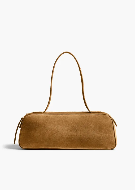 Simona Shoulder Bag in Mud Suede sold by KHAITE