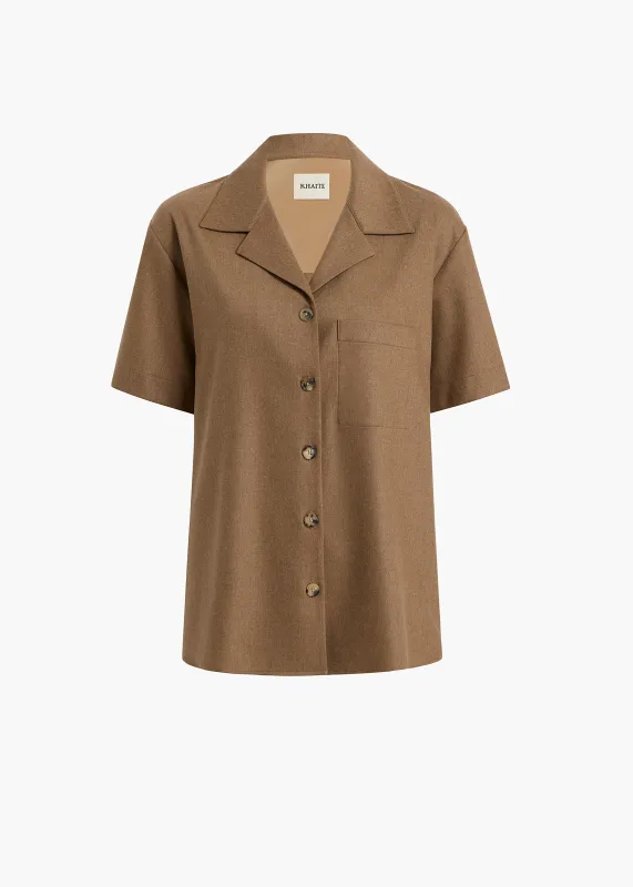 Riordan Top in Toffee sold by KHAITE