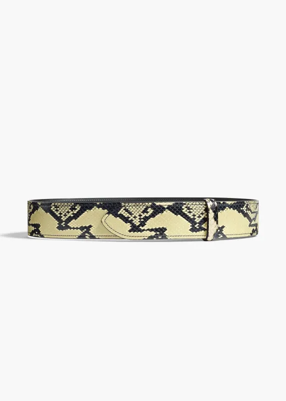 Theo Waist Belt in Natural Python-Embossed Leather sold by KHAITE