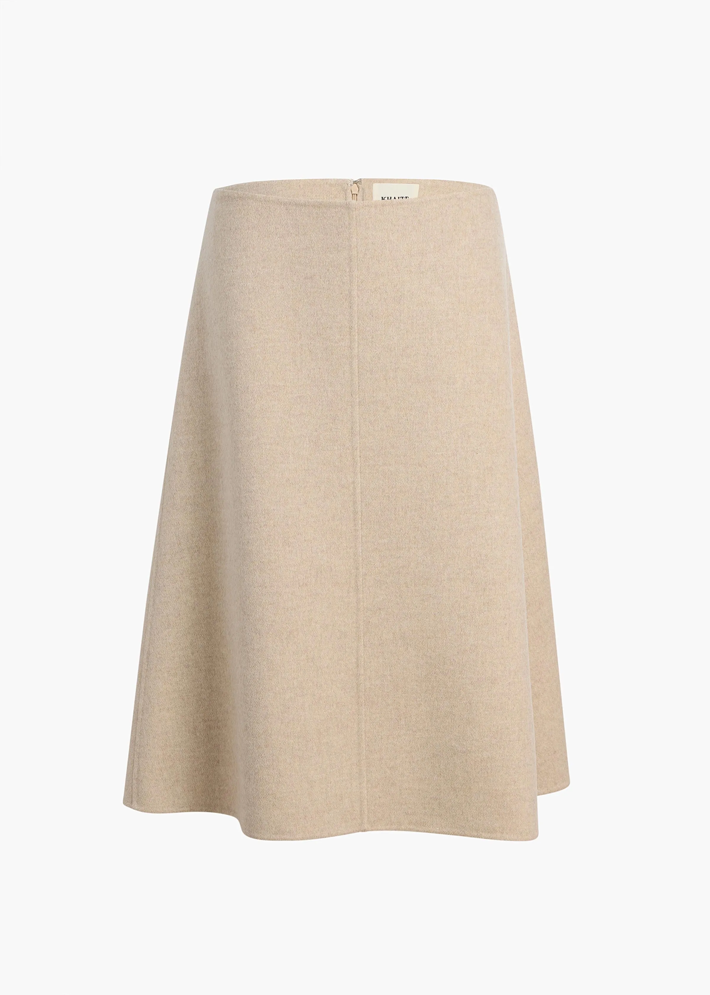 Nania Skirt in Oatmeal sold by KHAITE