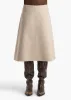 Nania Skirt in Oatmeal sold by KHAITE