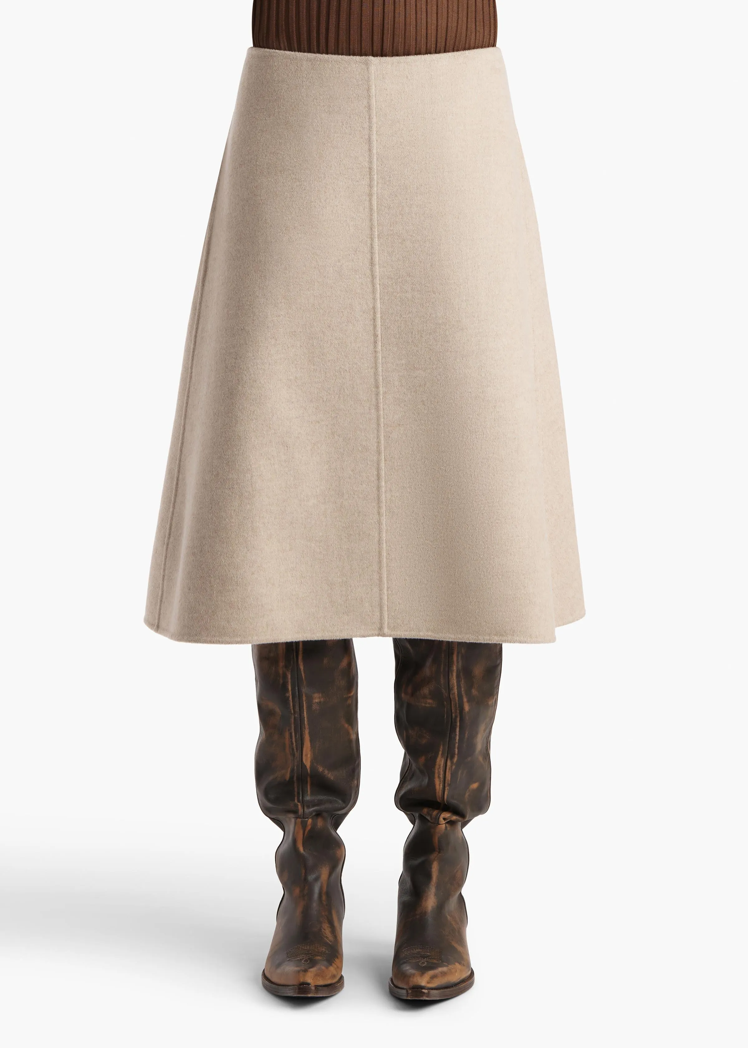 Nania Skirt in Oatmeal sold by KHAITE product image thumbnail 3