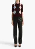Anders Top in Merlot Multi sold by KHAITE