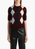 Anders Top in Merlot Multi sold by KHAITE