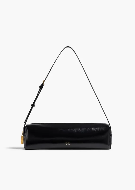 Kye Shoulder Bag in Black Crackle Patent Leather sold by KHAITE