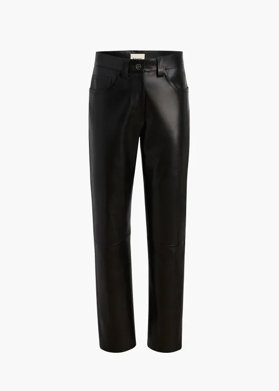 Callum Pant in Black Leather sold by KHAITE