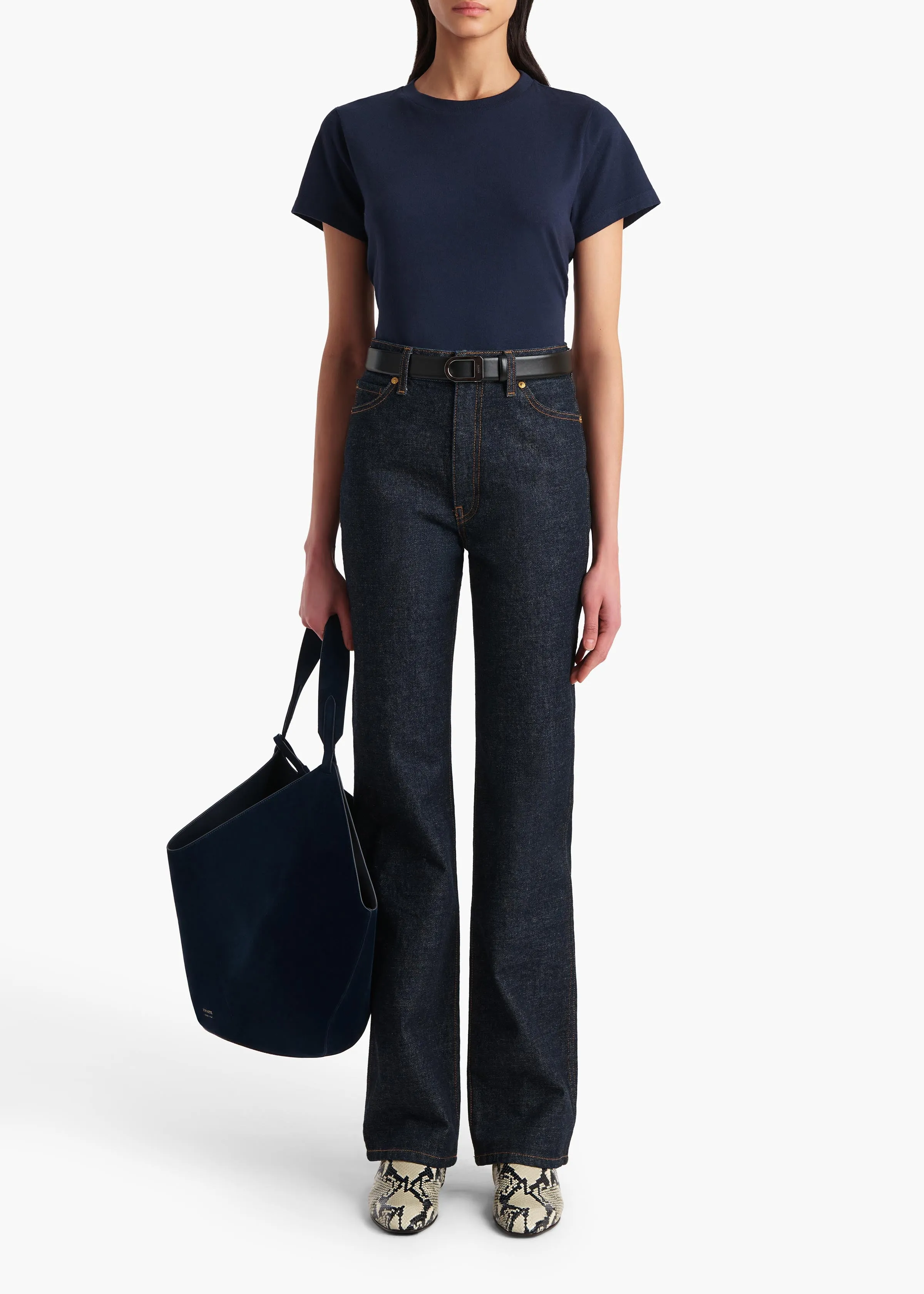 Emmylou T-Shirt in Indigo sold by KHAITE product image thumbnail 2