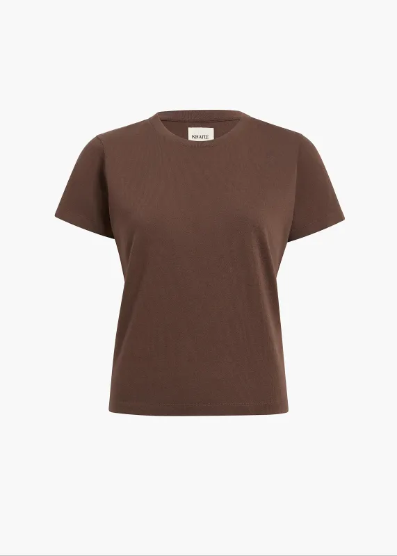 Emmylou T-Shirt in Bark sold by KHAITE