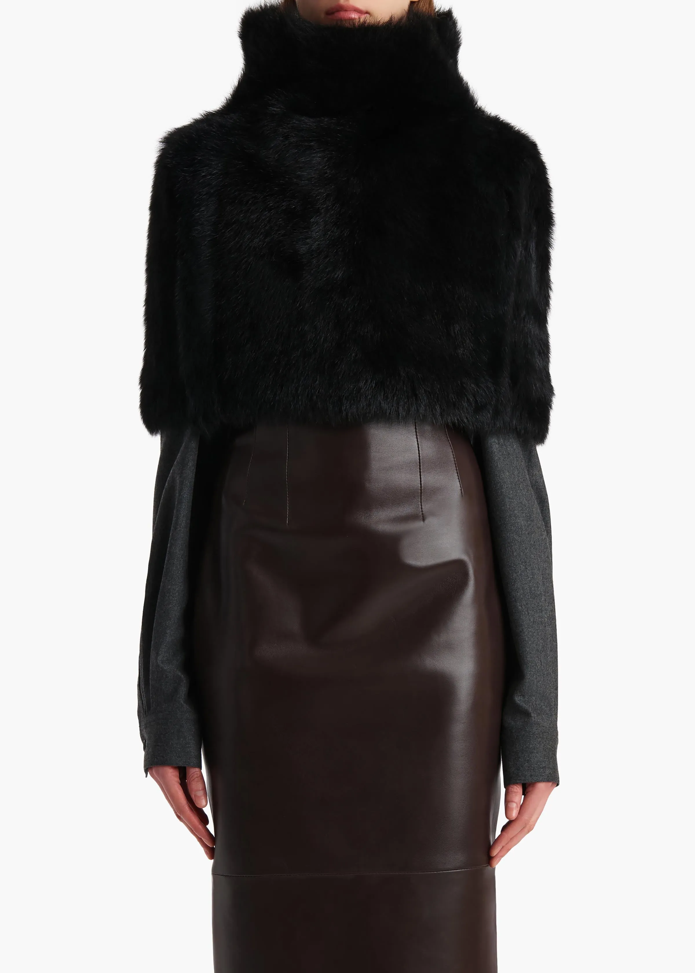 Rovero Top in Black Shearling sold by KHAITE product image thumbnail 3