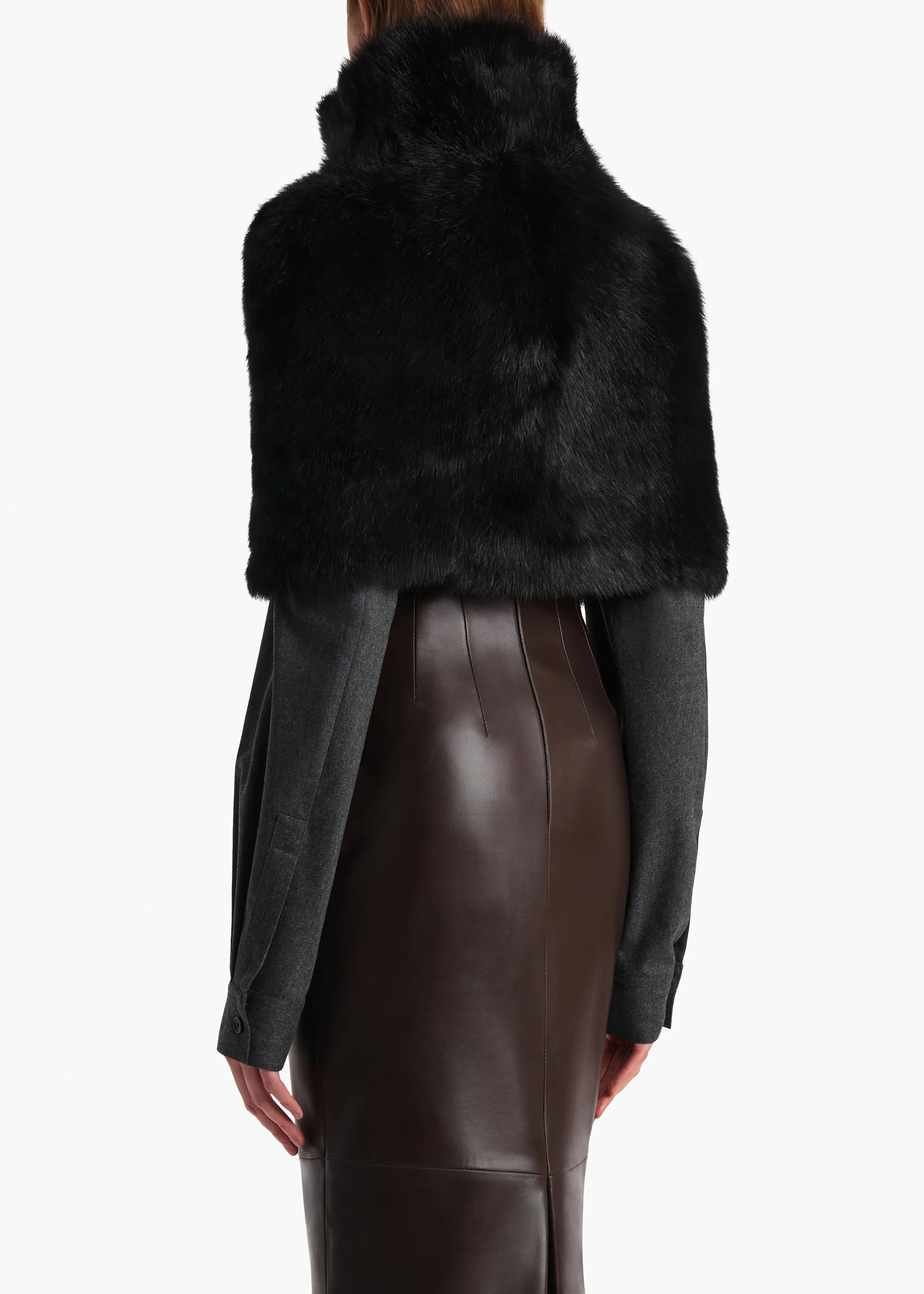 Rovero Top in Black Shearling sold by KHAITE product image thumbnail 4