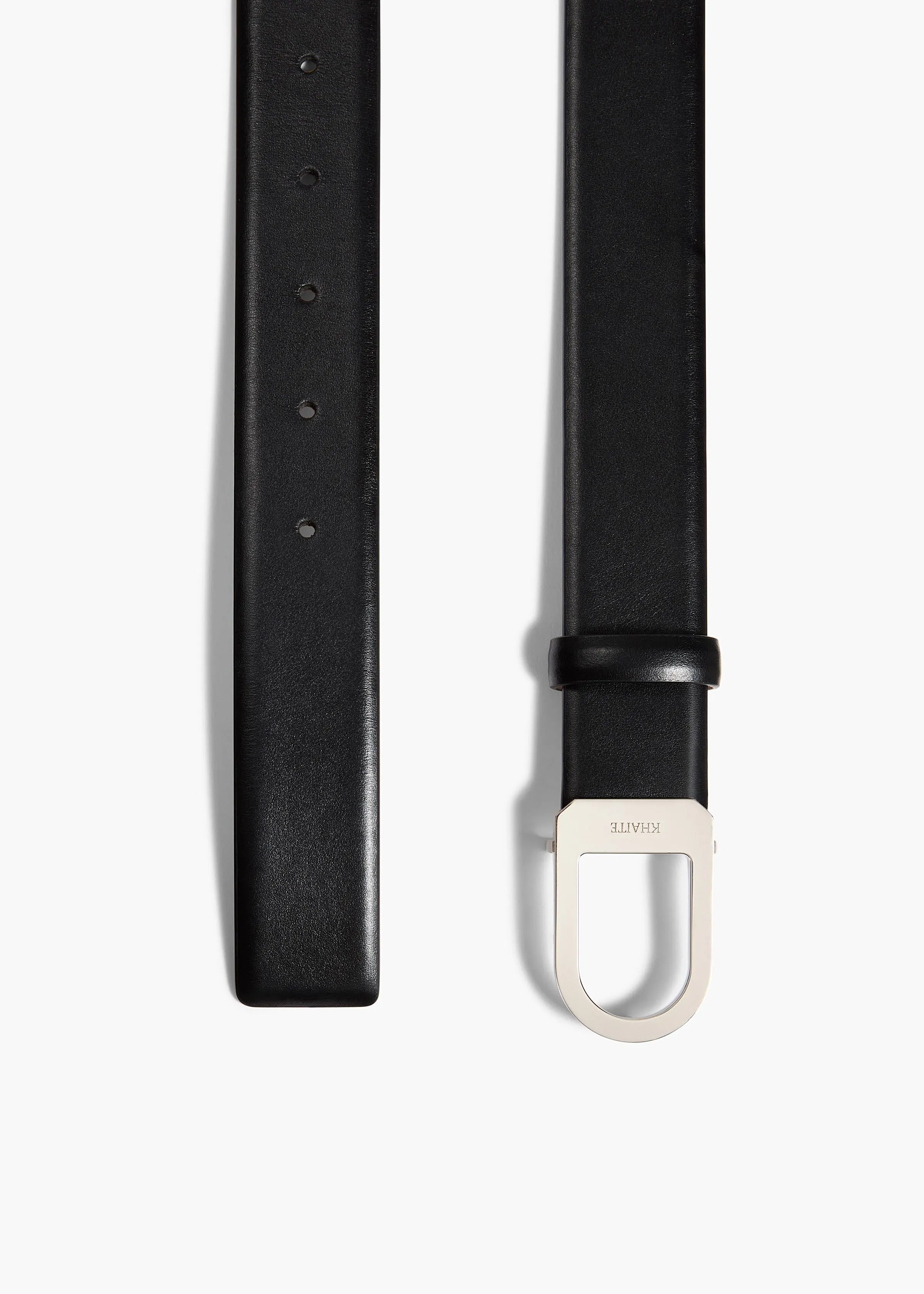 Saddle Belt in Black Leather with Silver sold by KHAITE product image thumbnail 2