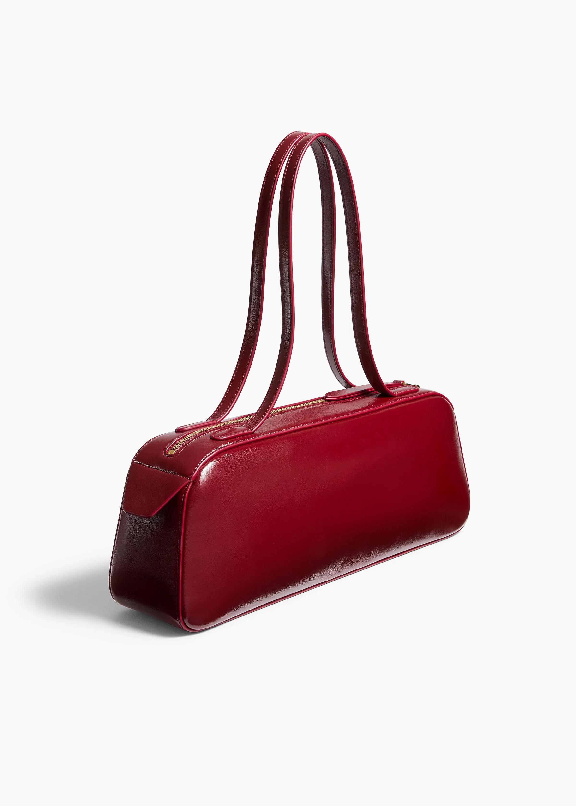 Simona Shoulder Bag in Oxblood Crackle Patent Leather sold by KHAITE product image thumbnail 2