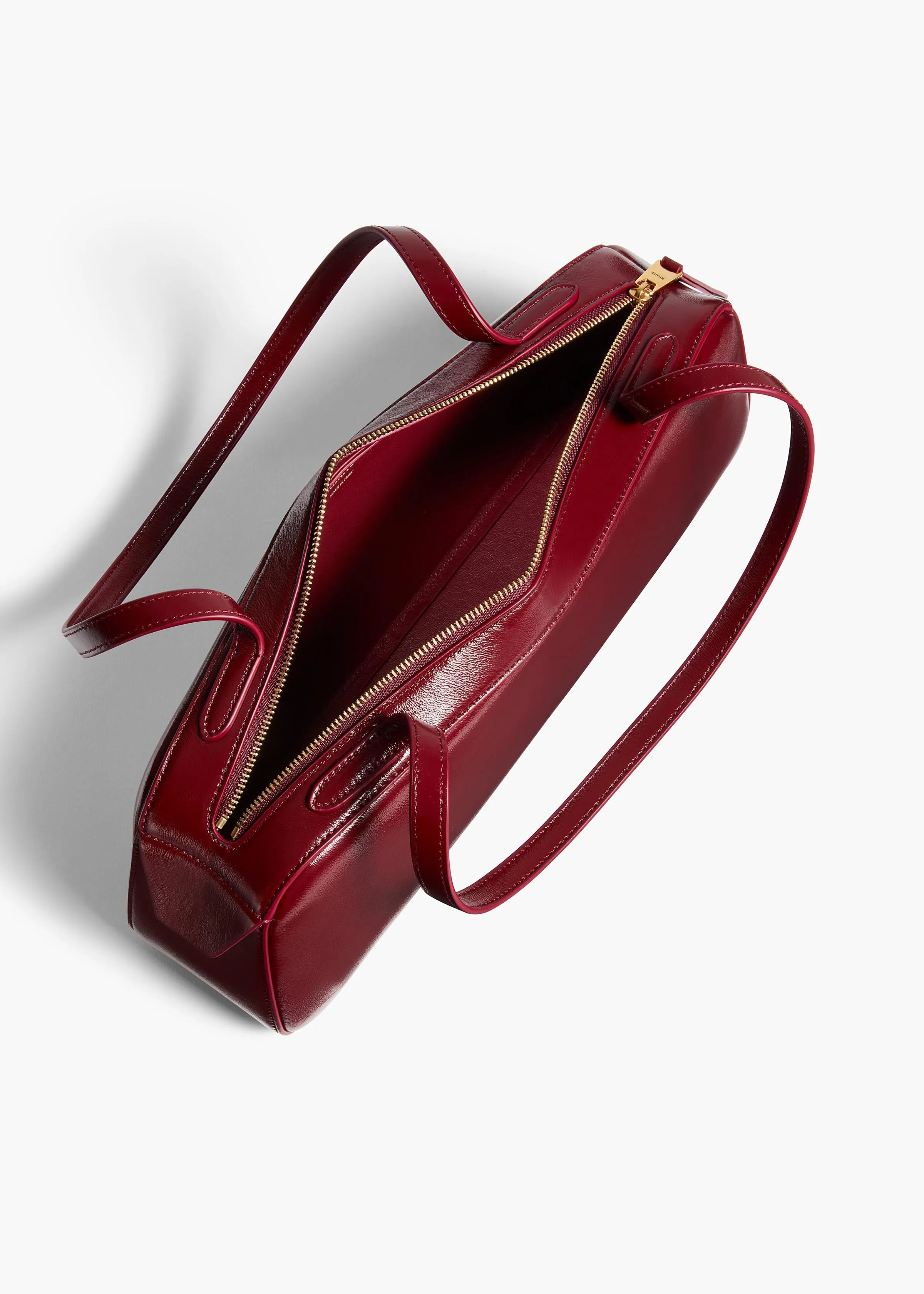 Simona Shoulder Bag in Oxblood Crackle Patent Leather sold by KHAITE product image thumbnail 4