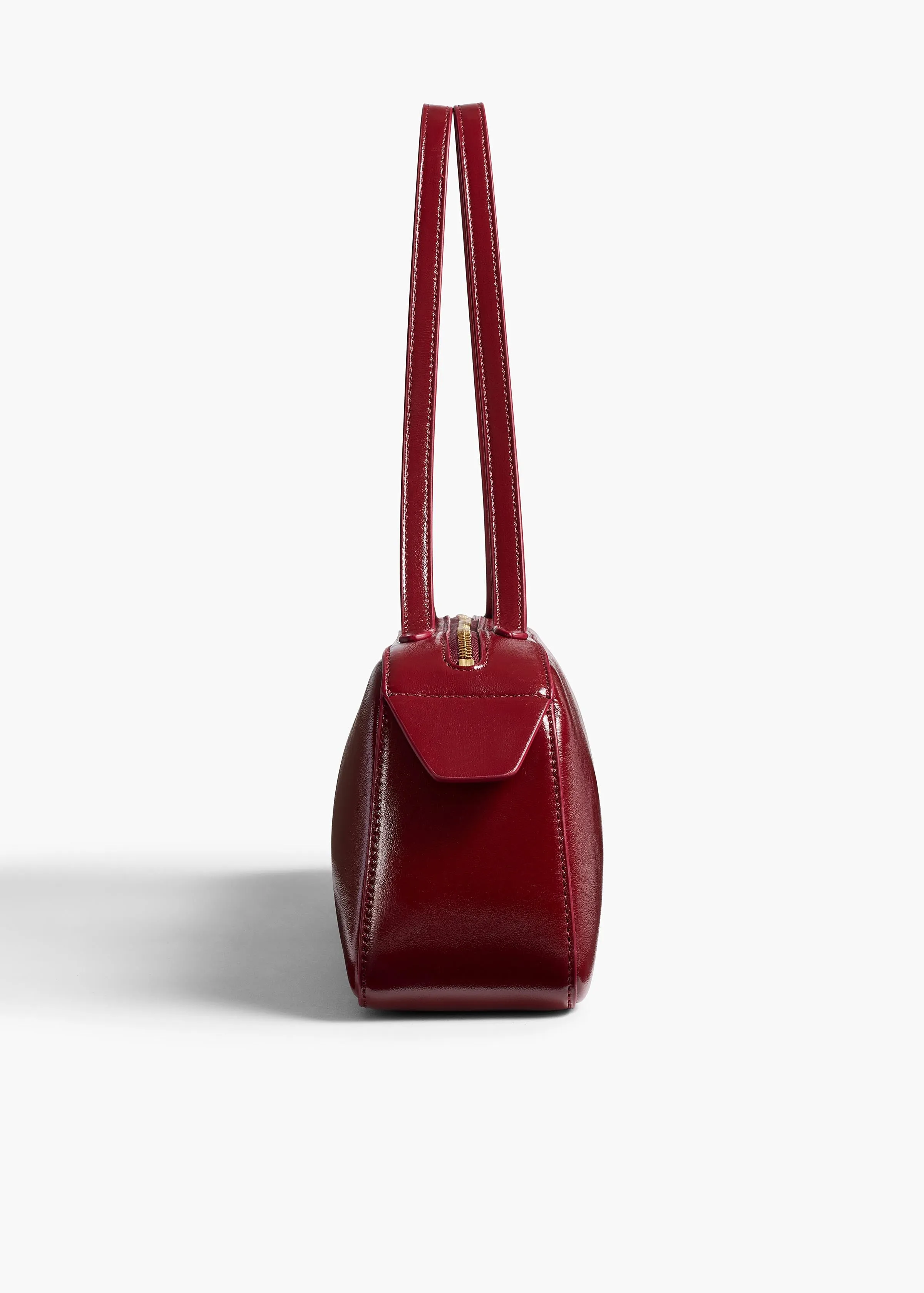 Simona Shoulder Bag in Oxblood Crackle Patent Leather sold by KHAITE product image thumbnail 3