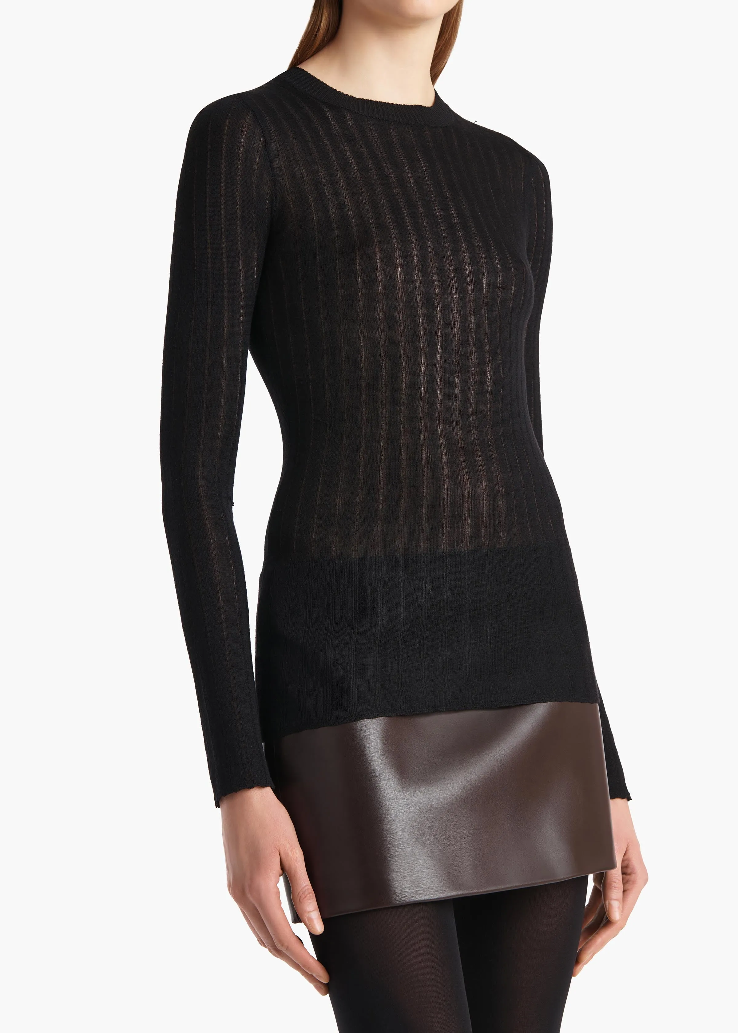 Elm Top in Black sold by KHAITE product image thumbnail 5