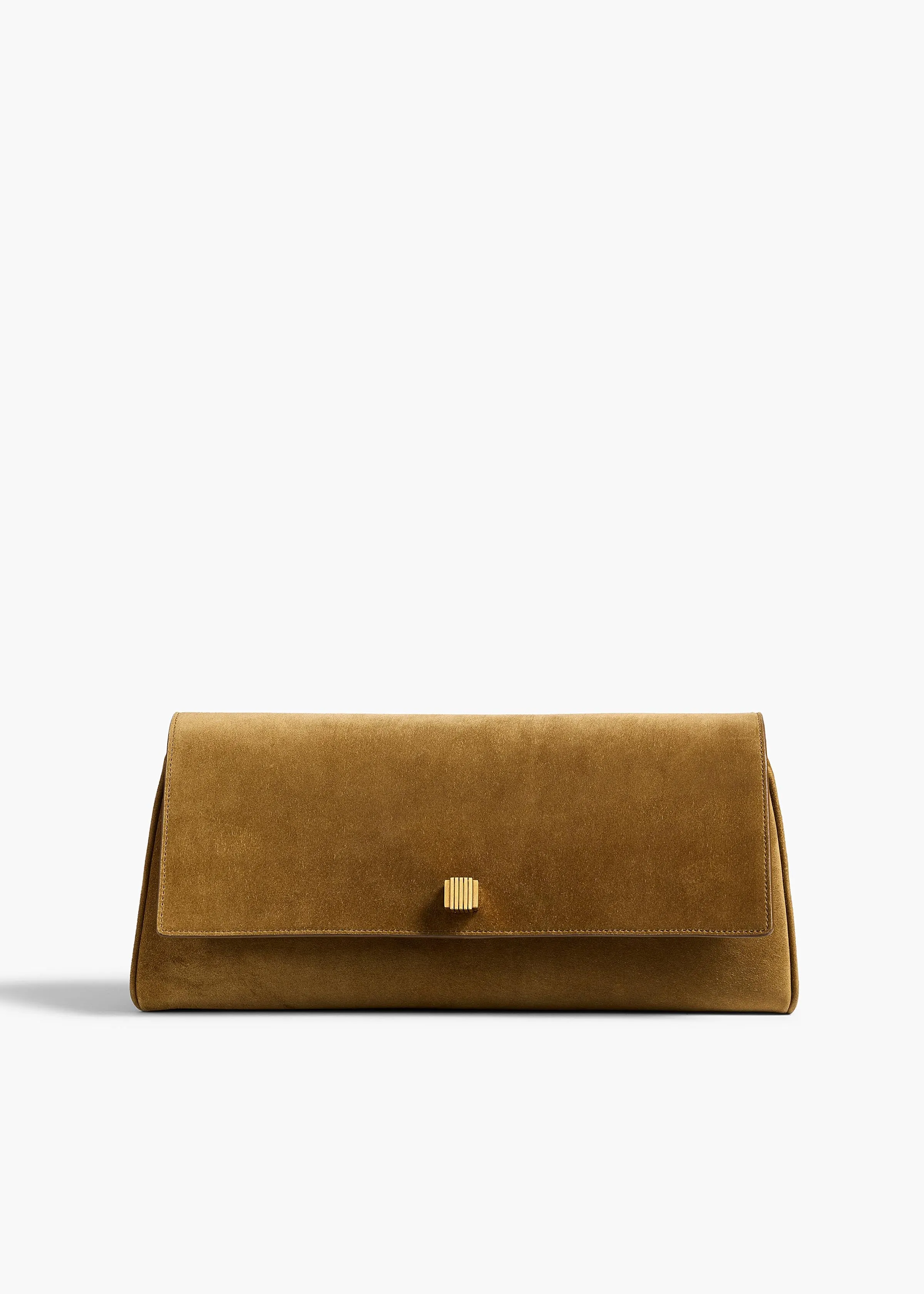 Audrey Clutch in Mud Suede sold by KHAITE