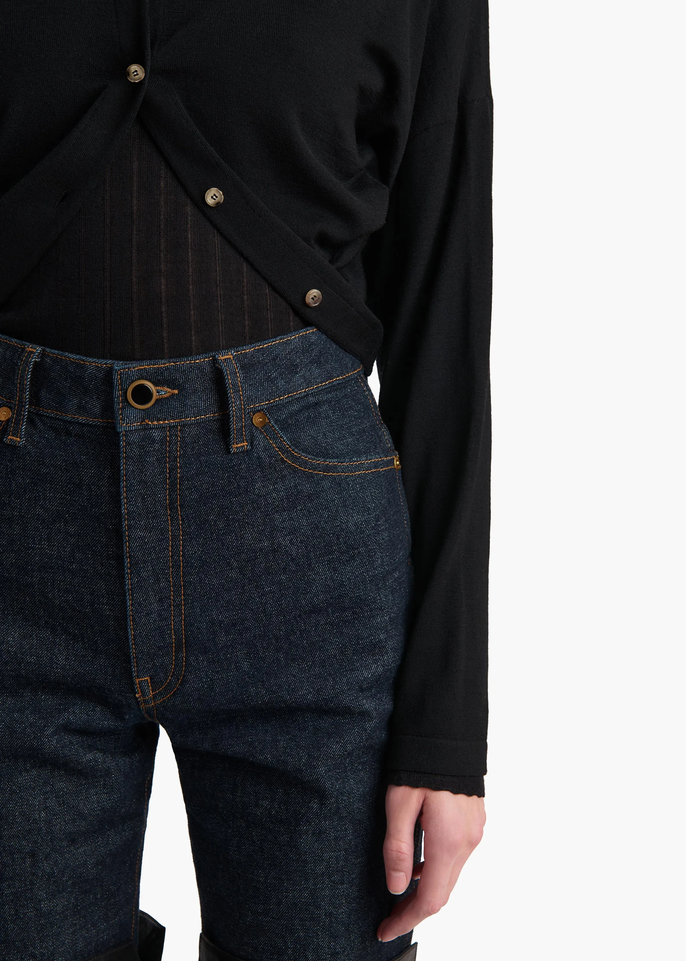 Finn Cardigan in Black sold by KHAITE product image thumbnail 5