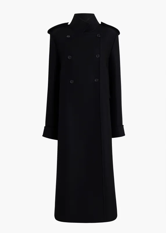 Donna Coat in Black sold by KHAITE