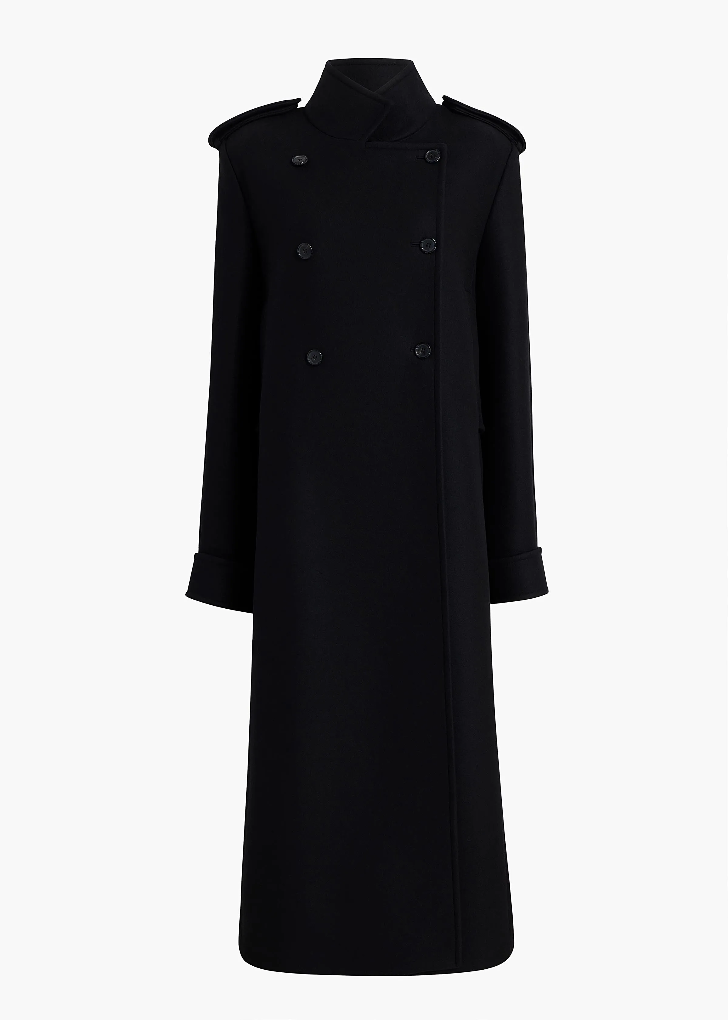 Donna Coat in Black sold by KHAITE