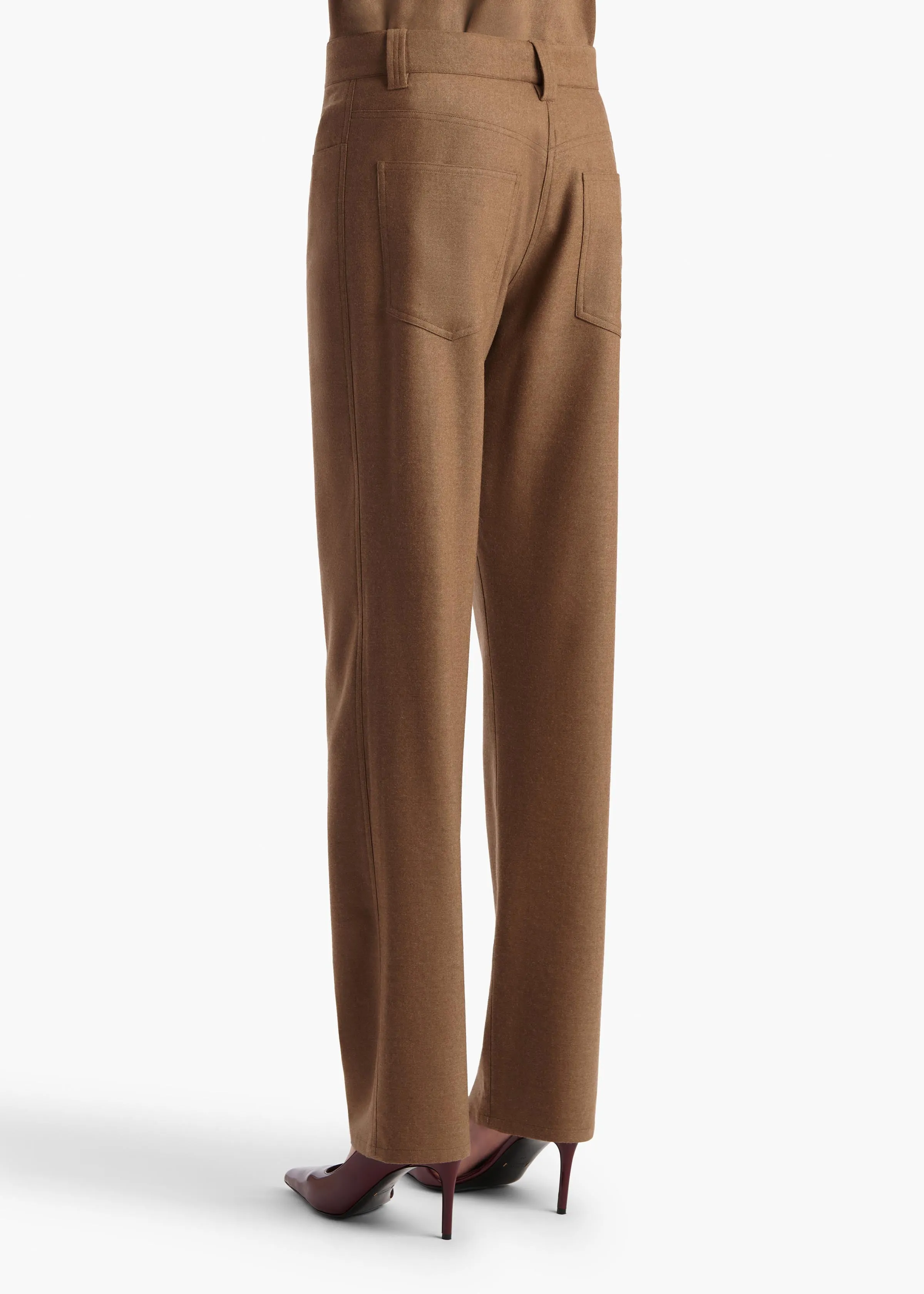 Callum Pant in Toffee sold by KHAITE product image thumbnail 4