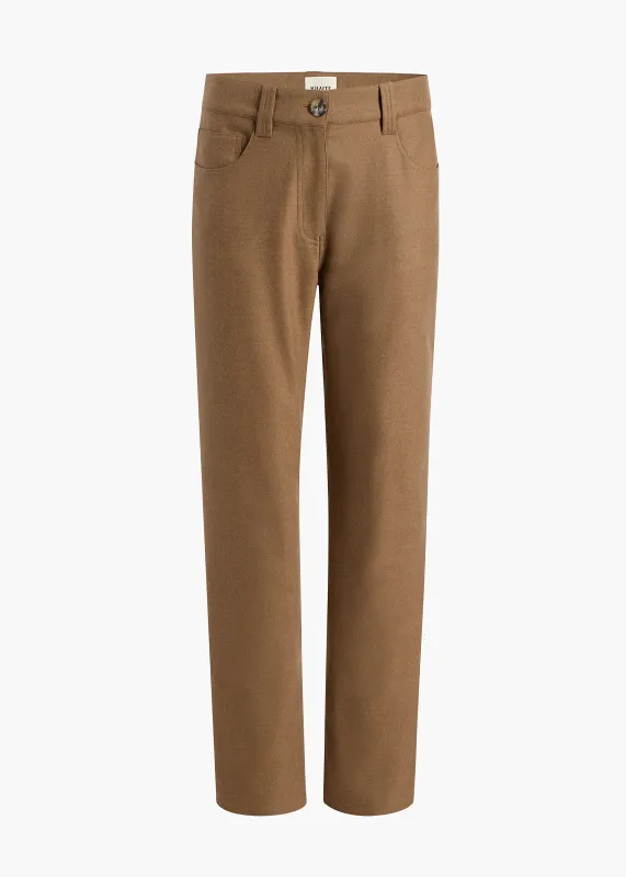 Callum Pant in Toffee sold by KHAITE