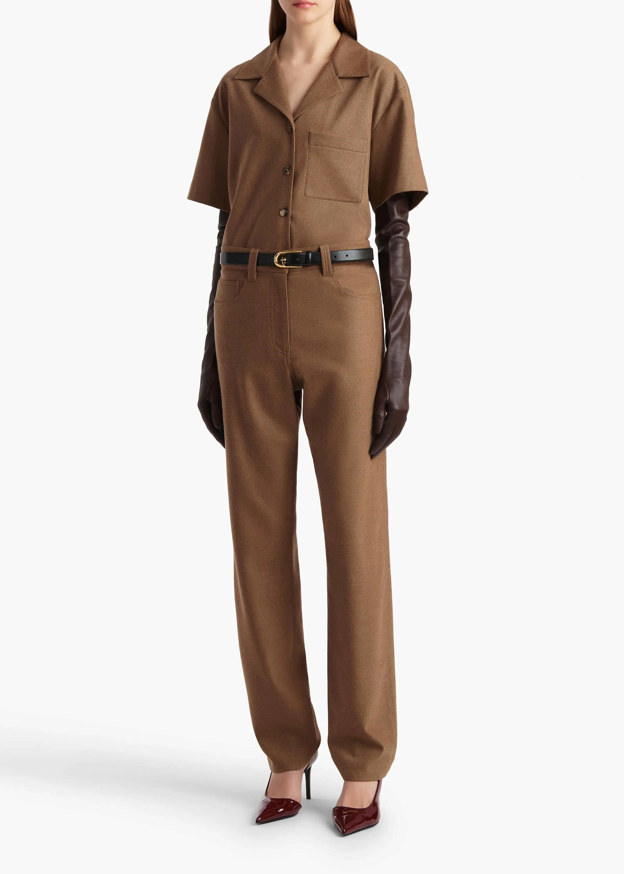 Callum Pant in Toffee sold by KHAITE product image thumbnail 2