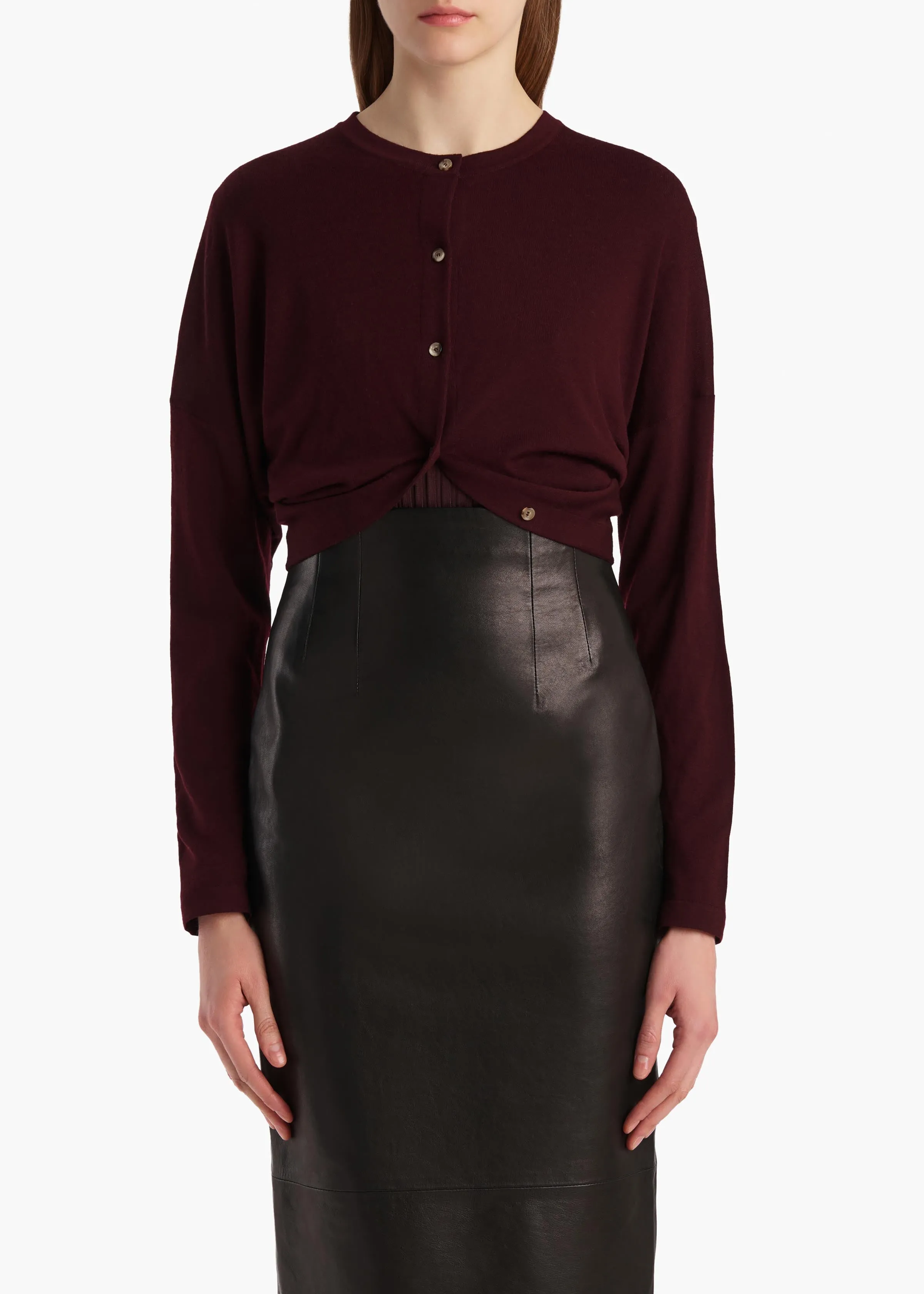 Finn Cardigan in Jam sold by KHAITE product image thumbnail 3