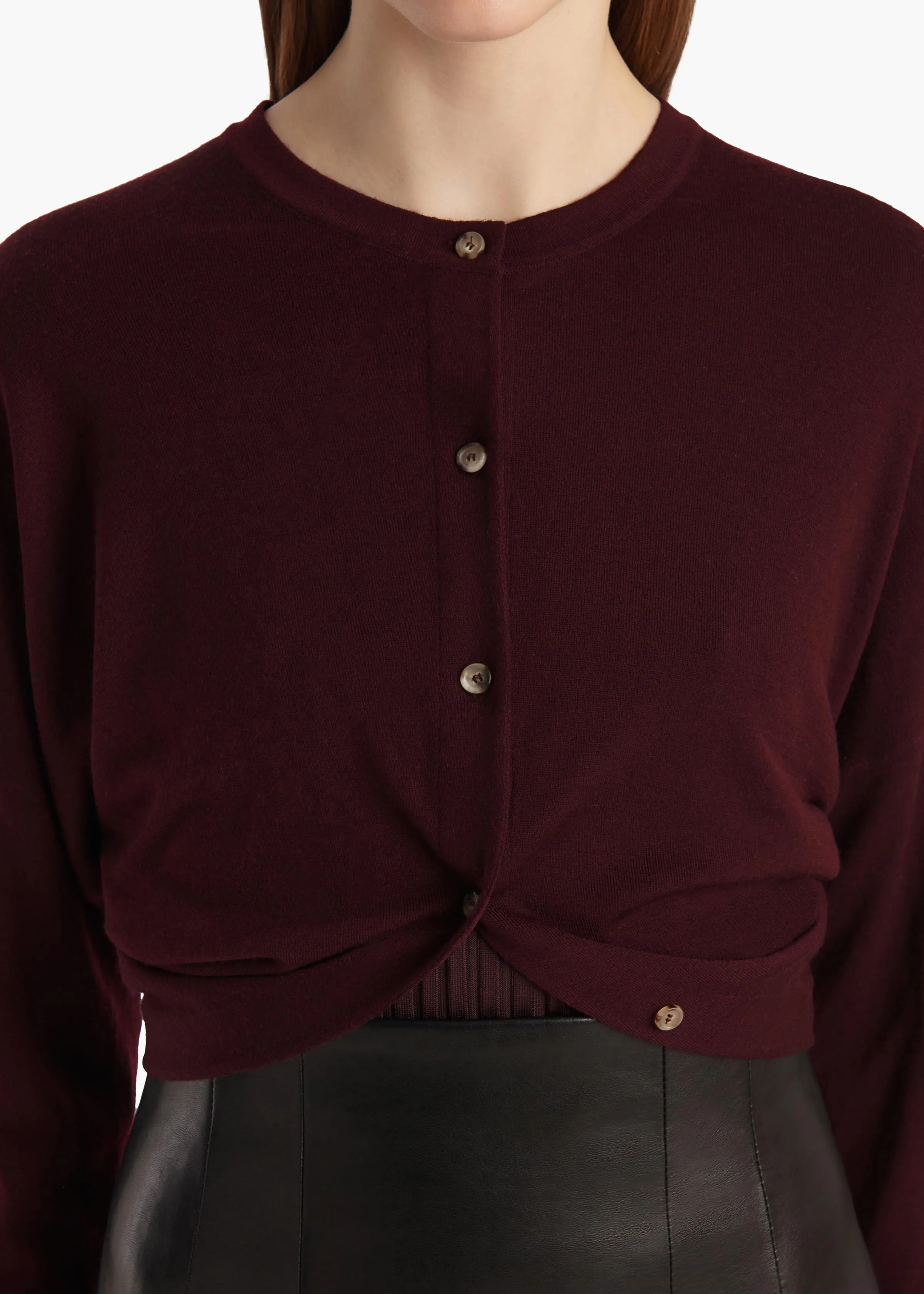 Finn Cardigan in Jam sold by KHAITE product image thumbnail 5