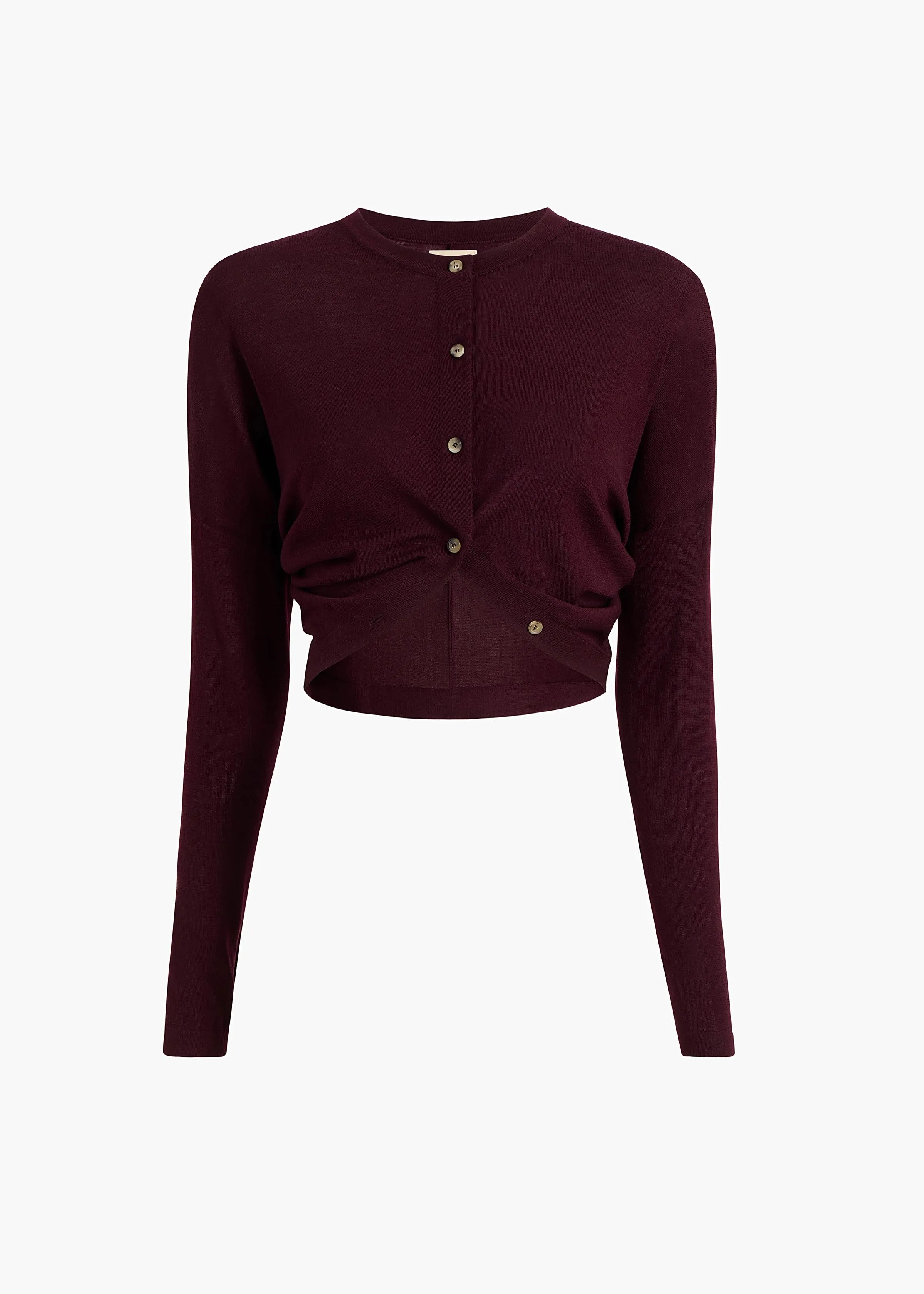 Finn Cardigan in Jam sold by KHAITE